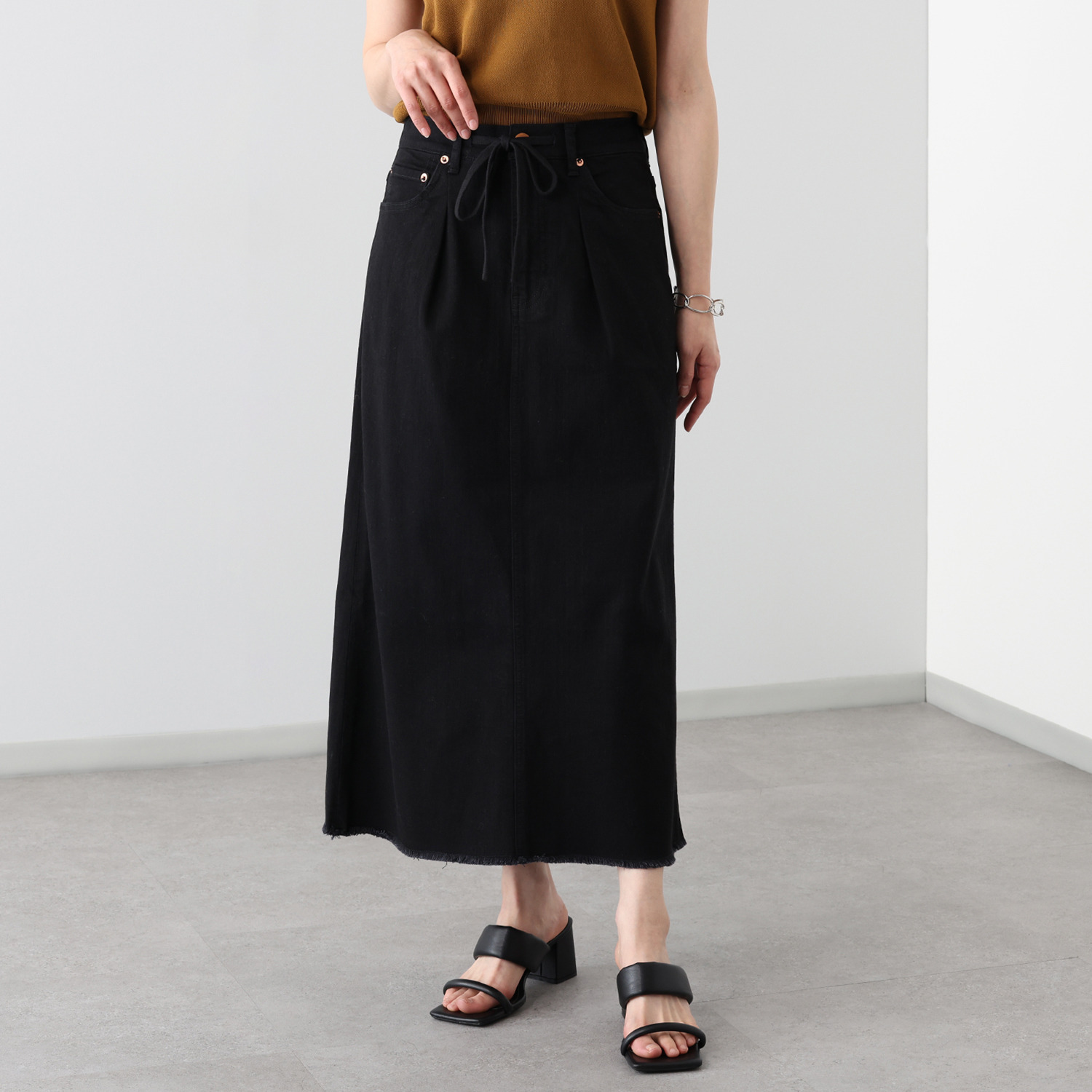 シュガーデプト コーンデニム（Ｒ） スーパーストレッチ ドロストスカート