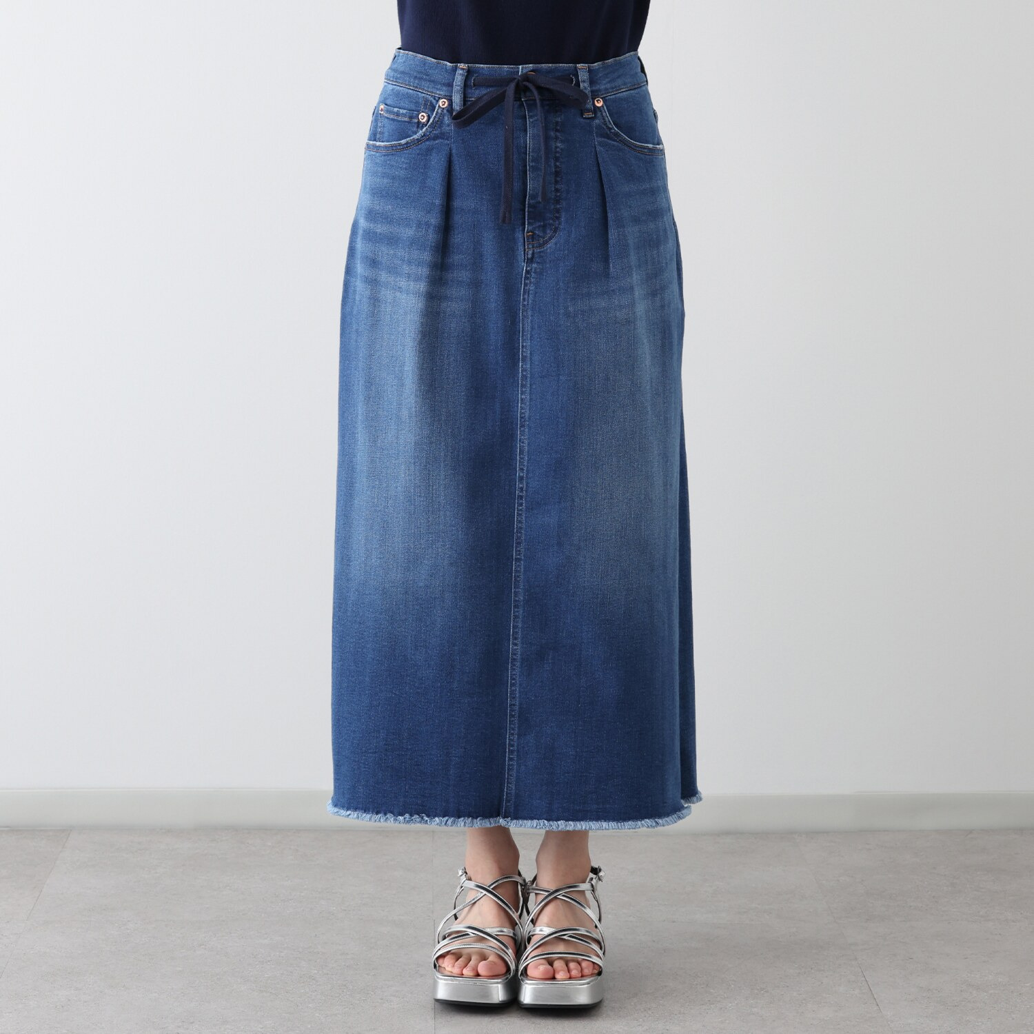 シュガーデプト コーンデニム（Ｒ） スーパーストレッチ ドロストスカート