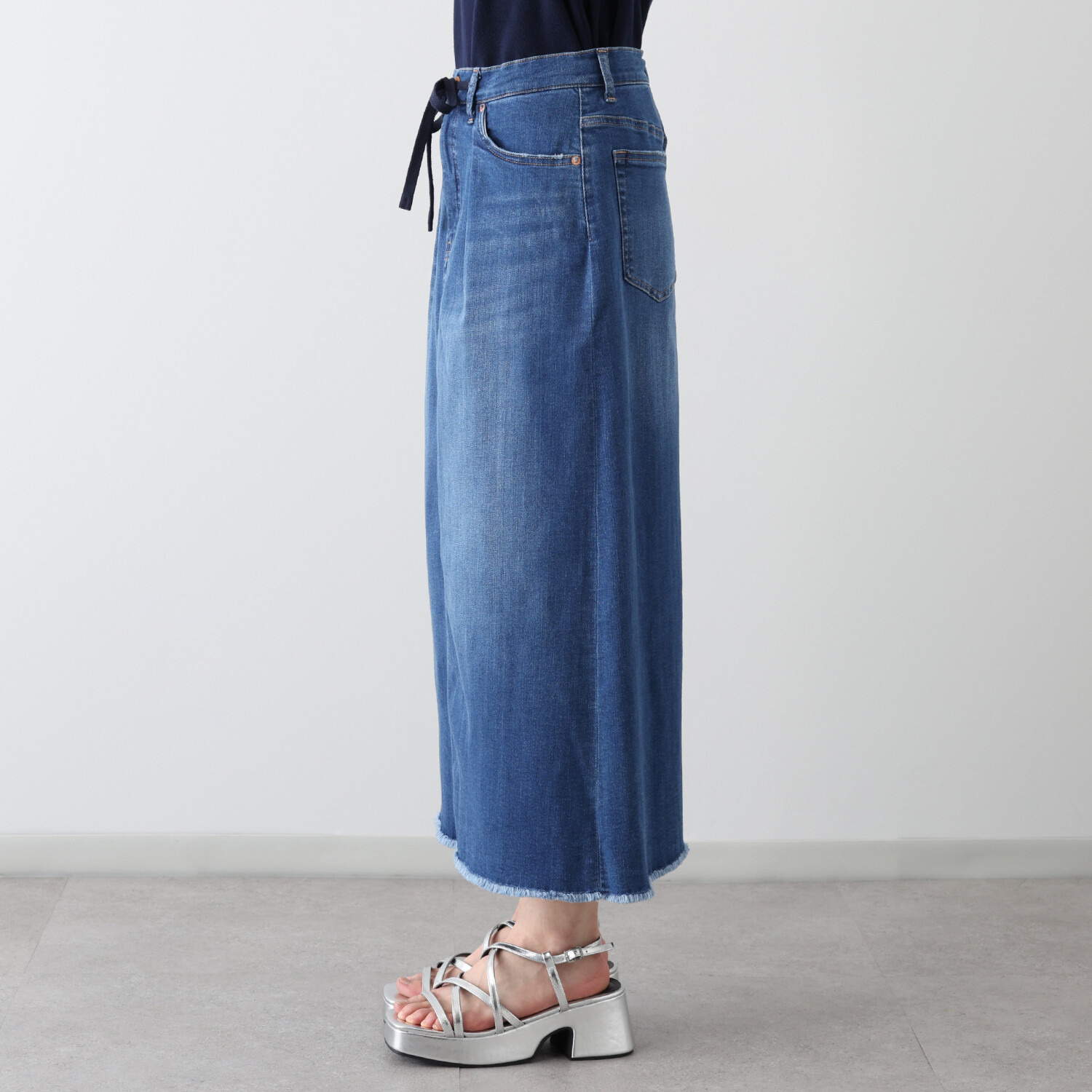 シュガーデプト コーンデニム（Ｒ） スーパーストレッチ ドロストスカート