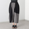 コイビトミサキ　ブラック アシンメトリー切替 デザインパンツ