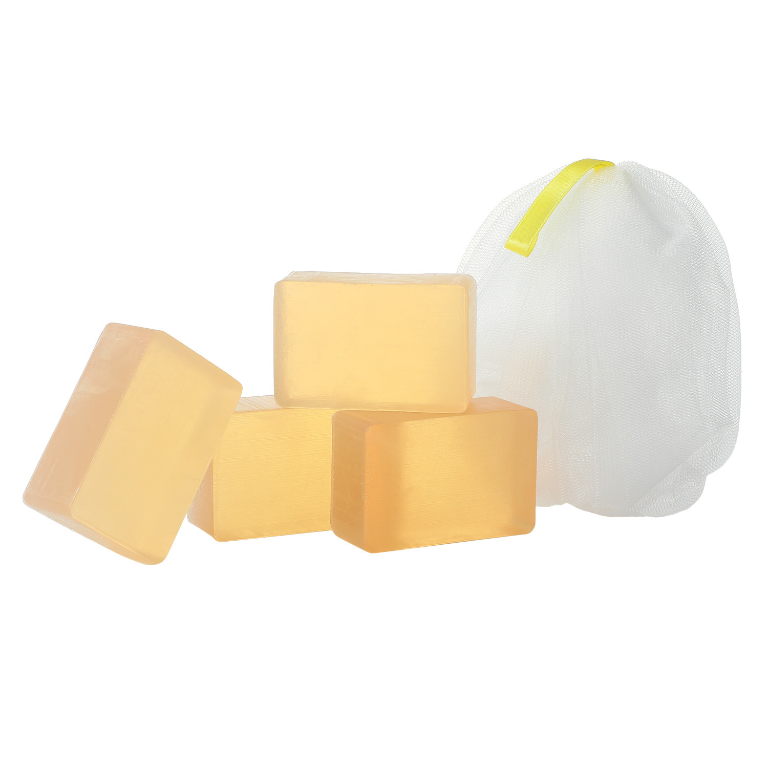 サンナチュラルズ ホホバの恵み キメのあるなめらか肌へ クリーミーな泡立ちの ピュアジェイ　ソープ ４個 泡立てネット付セット