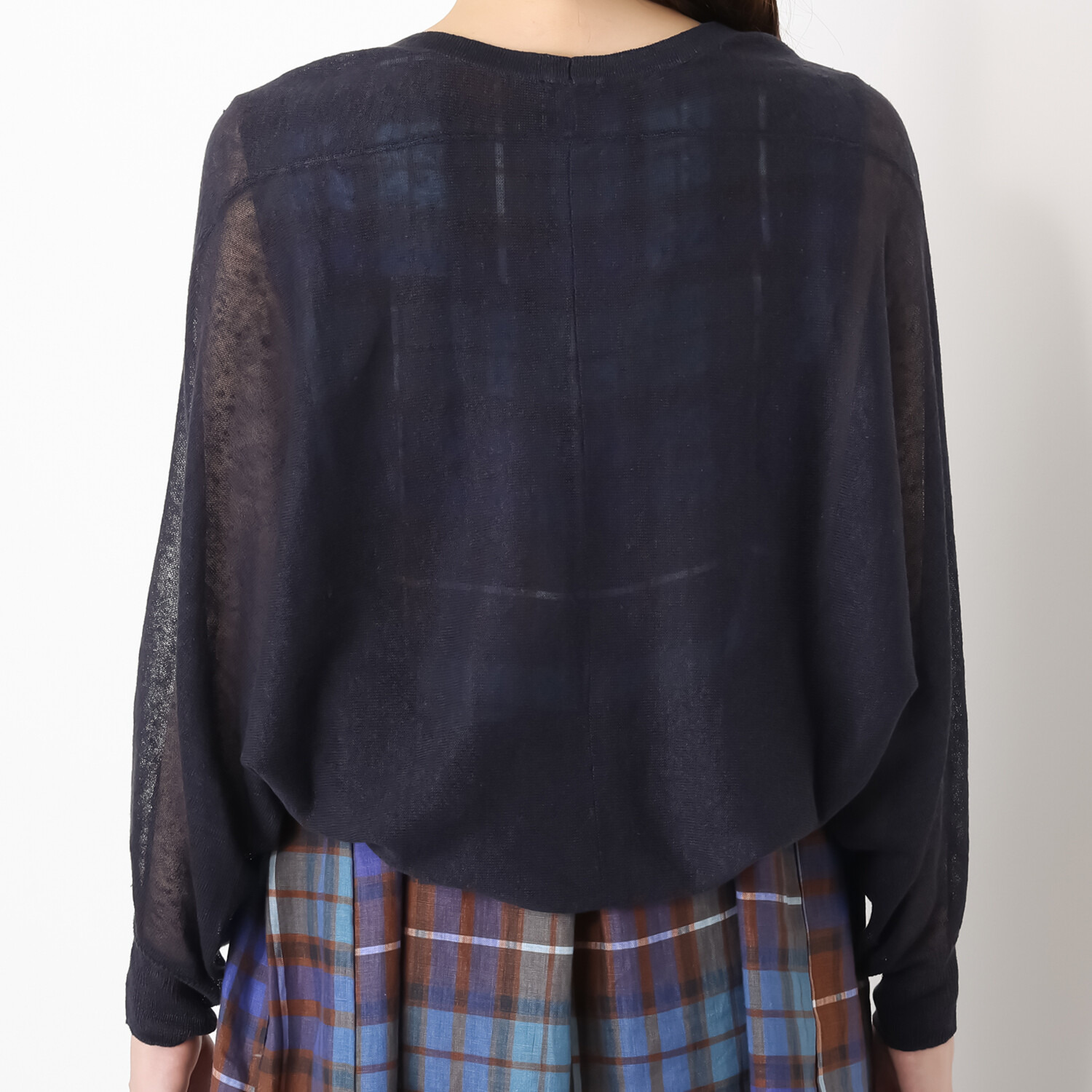 ゼラールスポーツ ウォッシャブル フレンチリネン混 ナチュラルシアー ドルマンカーディガン