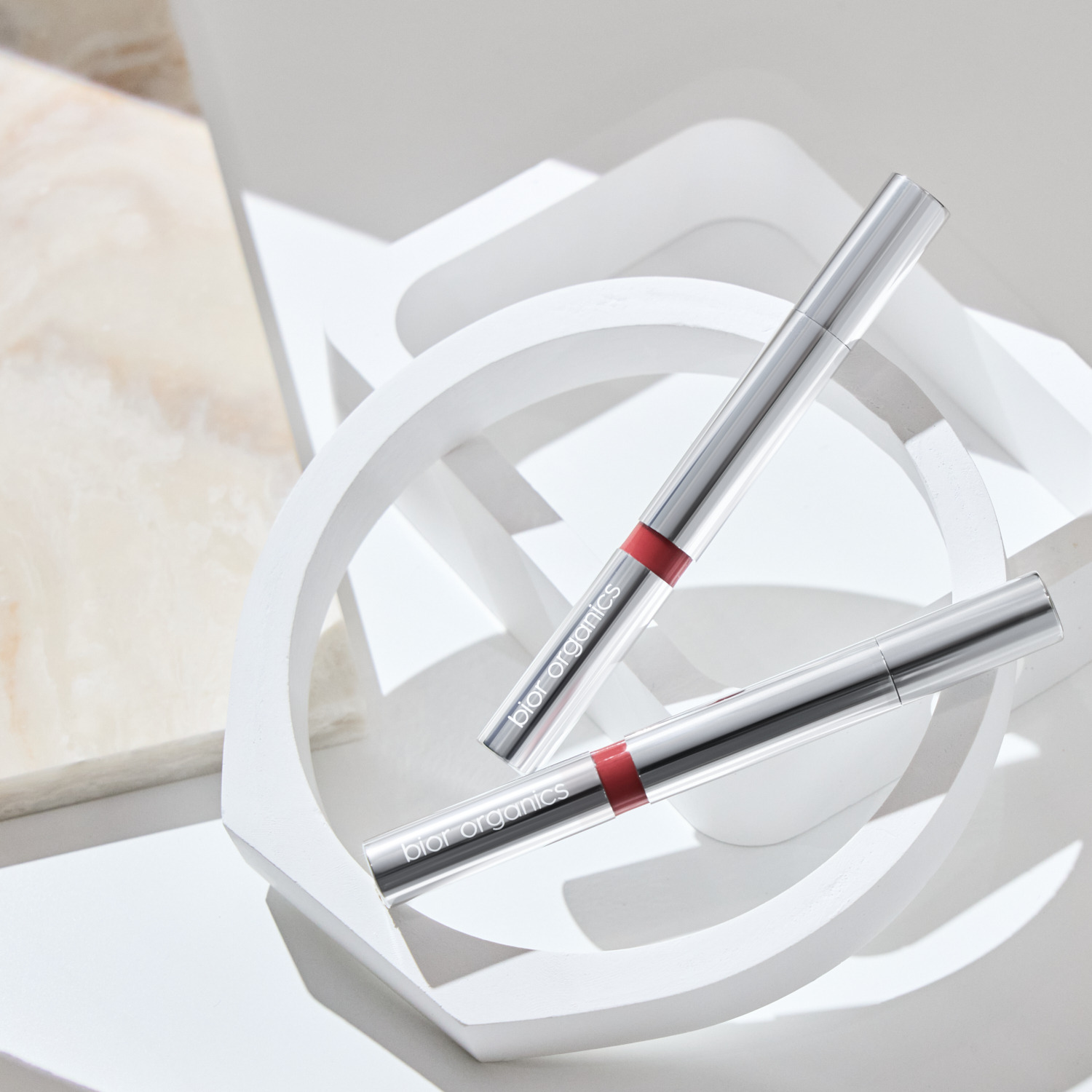 ビオール　オーガニクス 美容成分１００％ シアーな色合い粘膜グロス オーガニック カラーリップセラム ＜デイリーチェリー＞ デビュー２本セット