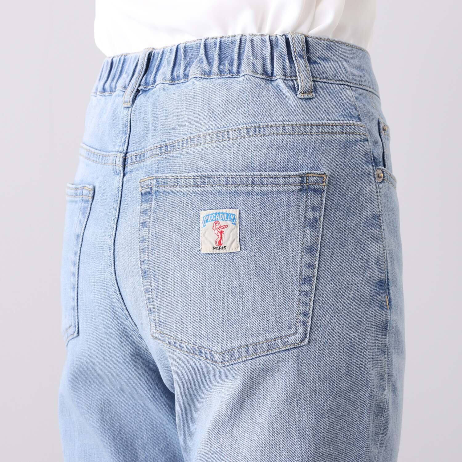 ピカデリー ソフトデニム セミフレアーパンツ