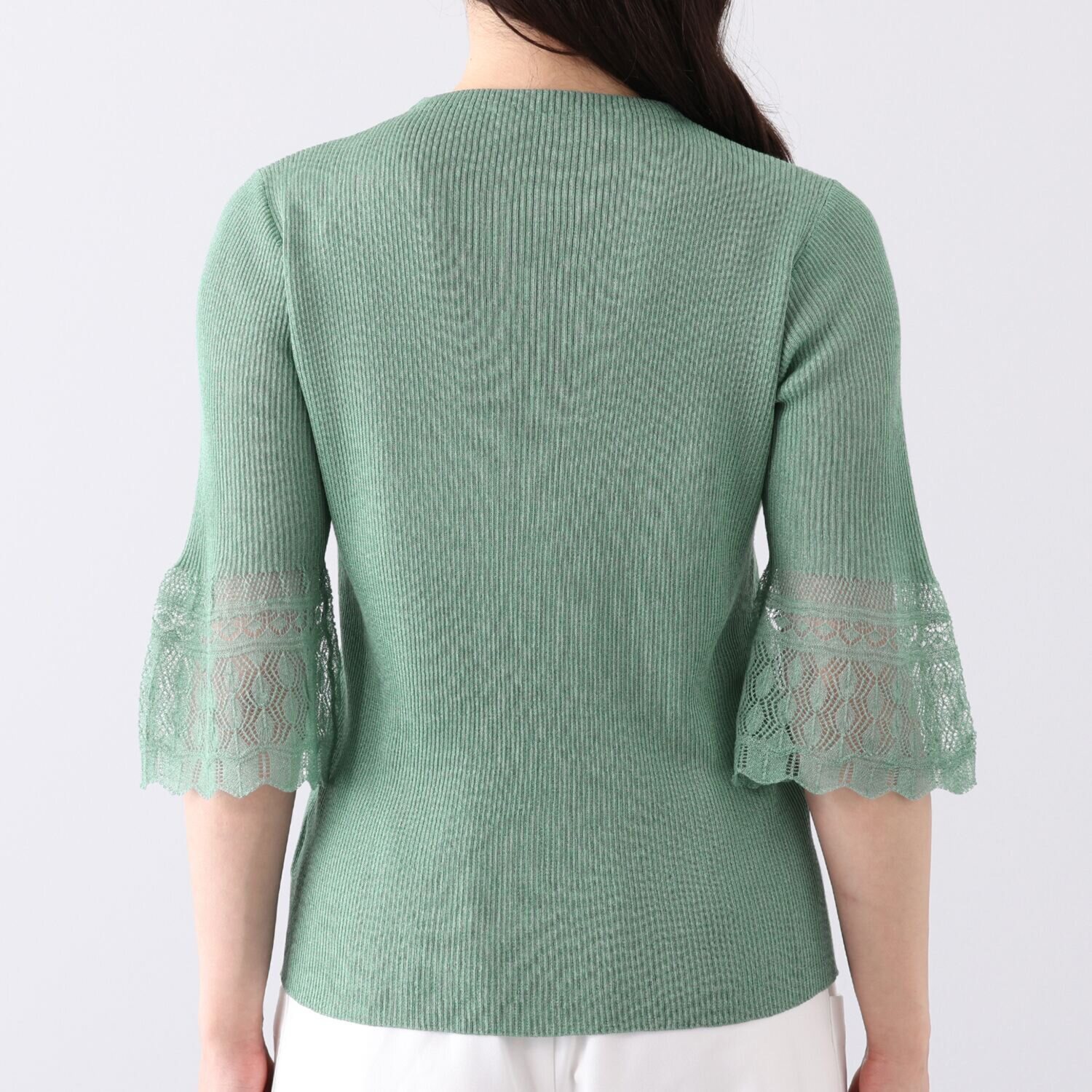 ミューリエ 心地良いエレガンス 夏の大人映え 袖口レース編 プルオーバー