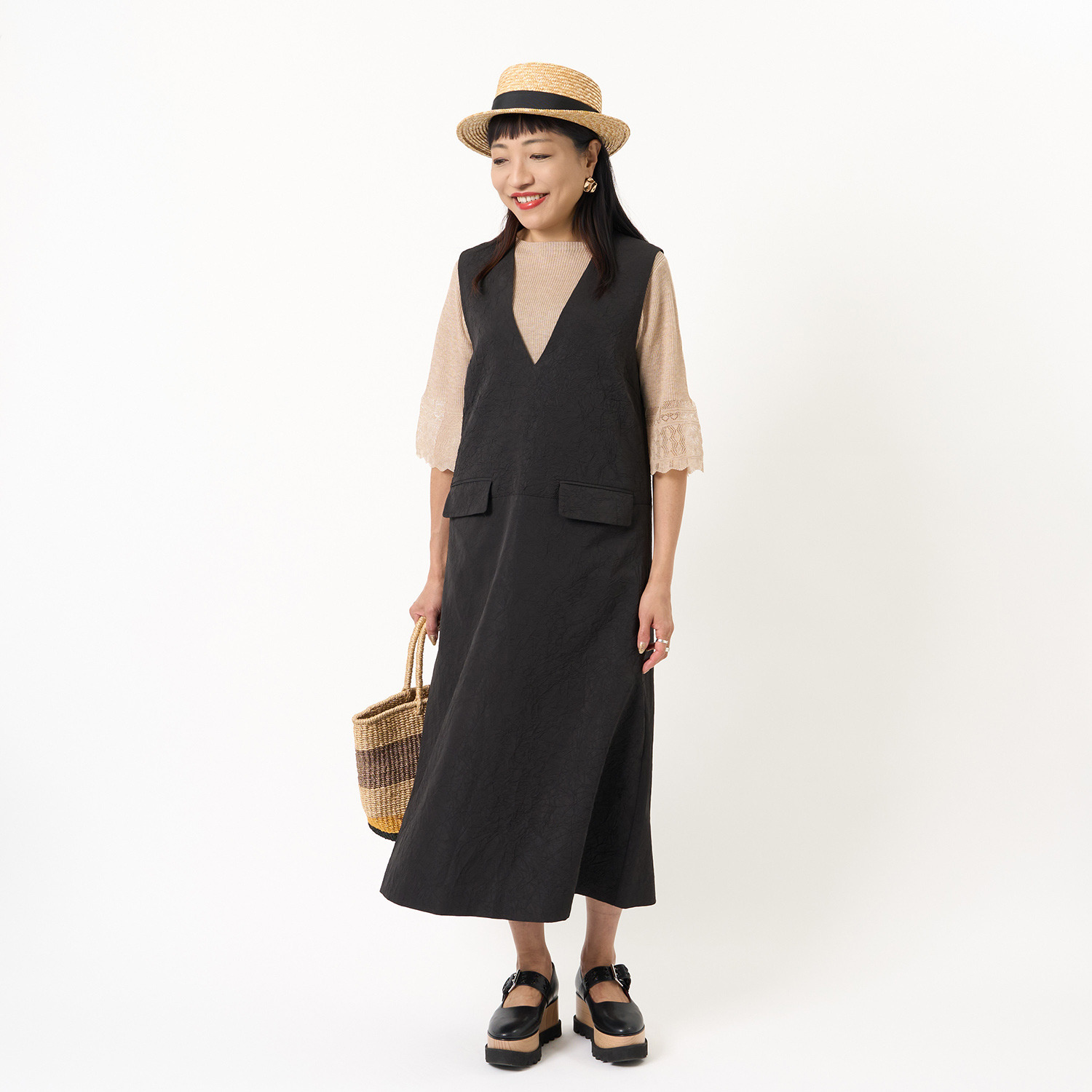 ミューリエ 心地良いエレガンス 夏の大人映え 袖口レース編 プルオーバー