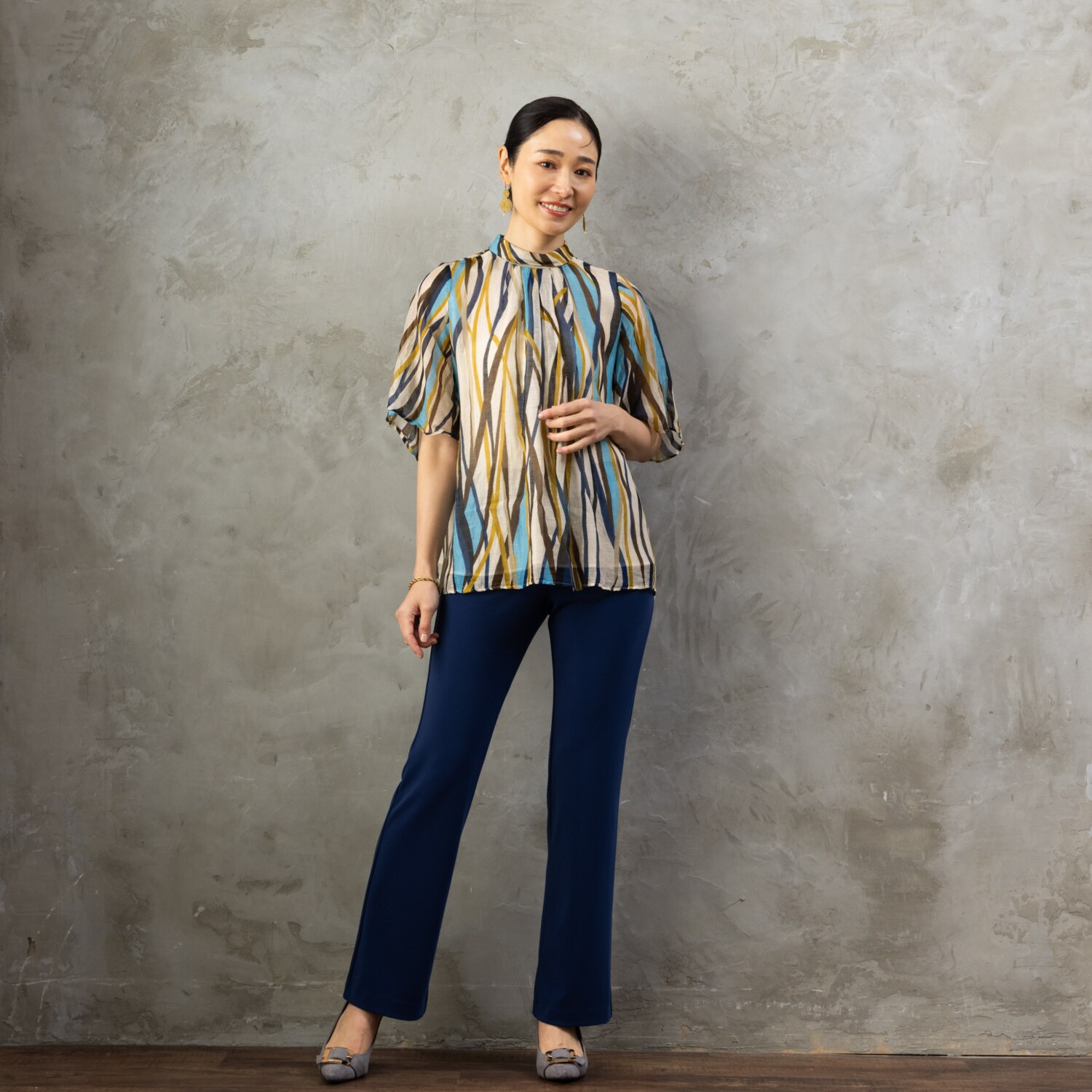 上質ごこち アルディナ はくだけで脚長美人見え 極上ドレープパンツ ＜股下８０ｃｍ＞