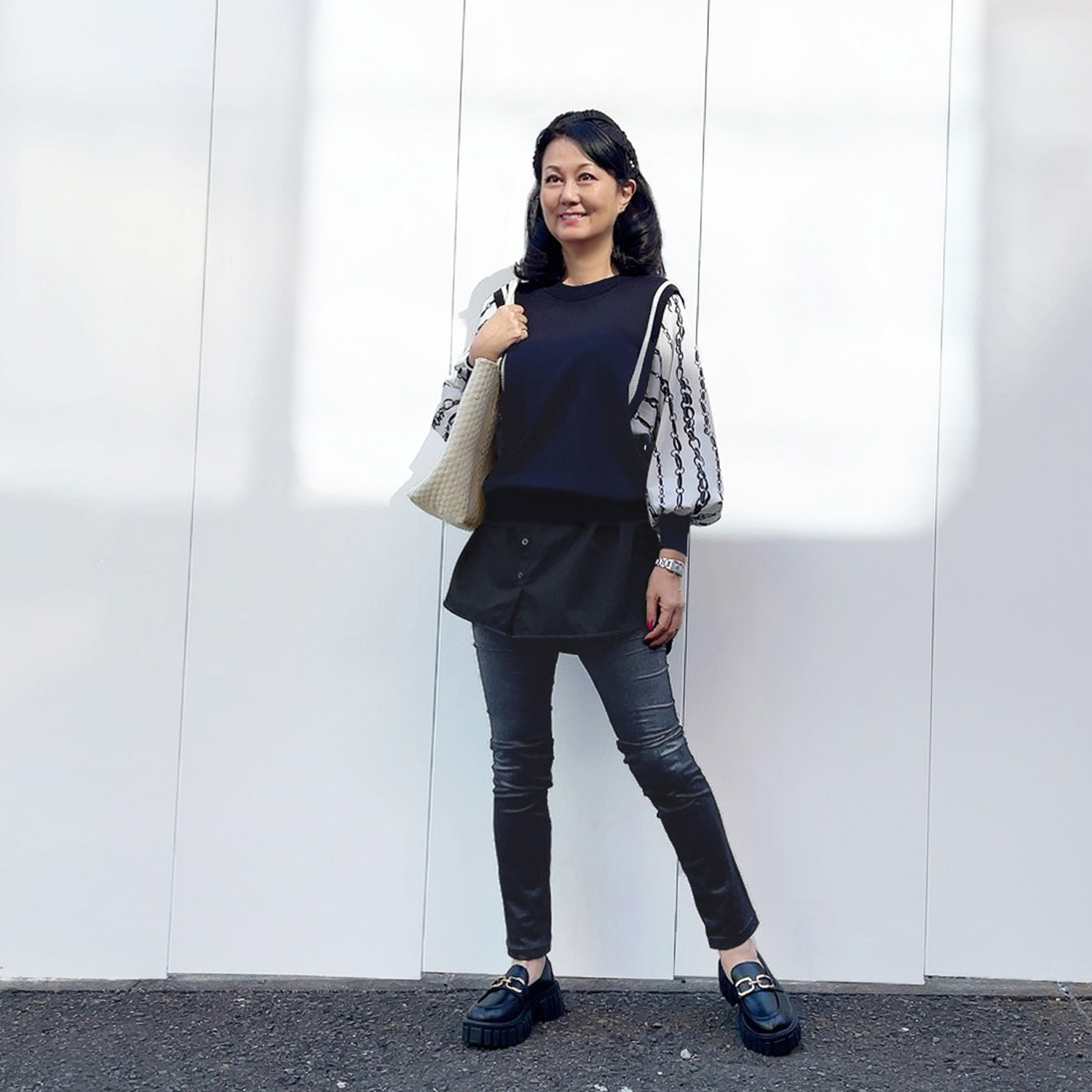 女の欲望 接触冷感 デニムプリント レギンス２枚セット