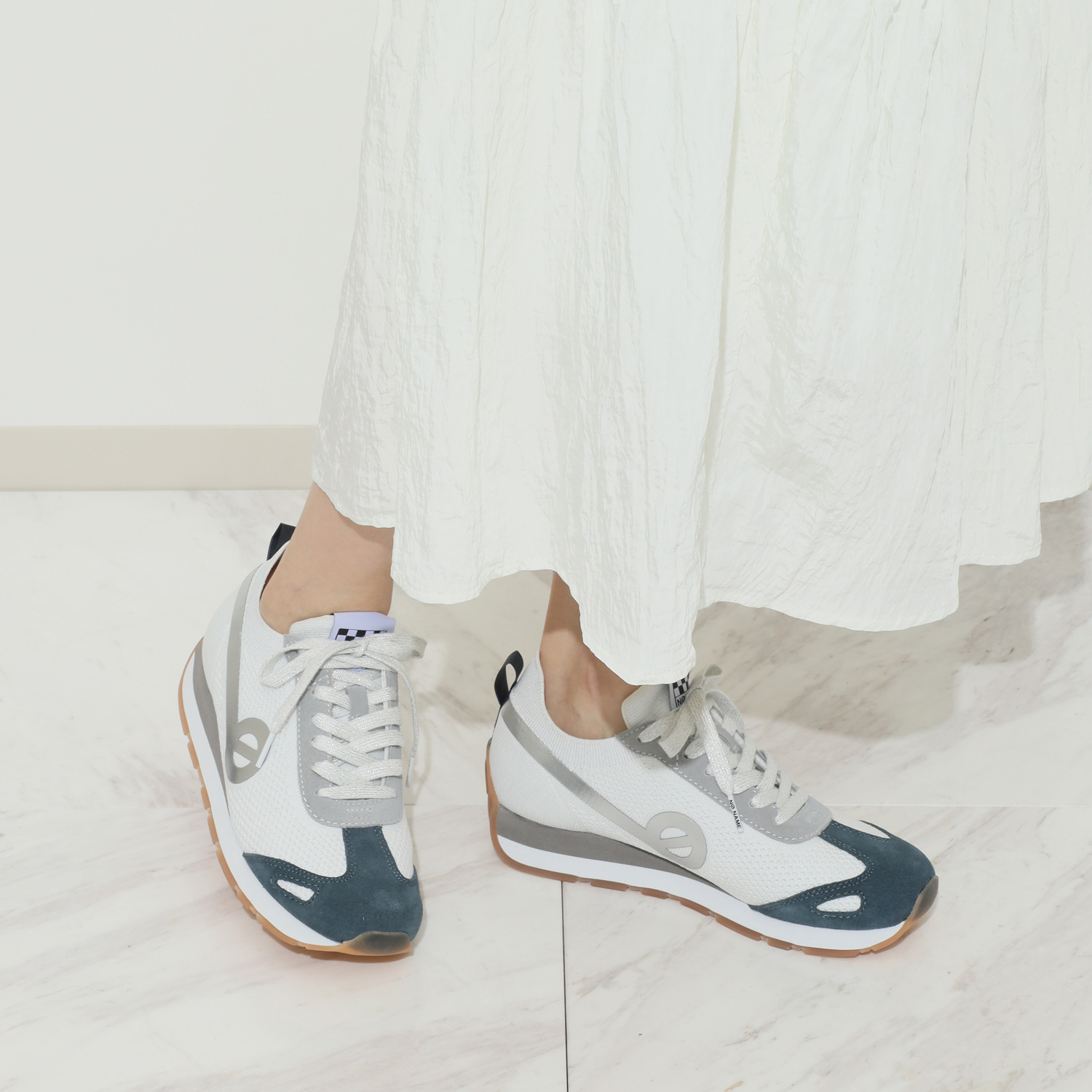 ノーネーム ニット素材 ソックスライクスニーカー “シティランジョガー”