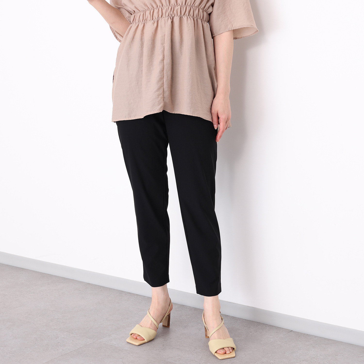 ピーツー 接触冷感・吸水速乾 多機能ストレッチ ゆったりすっきり アンクルパンツ ＜股下６４ｃｍ＞