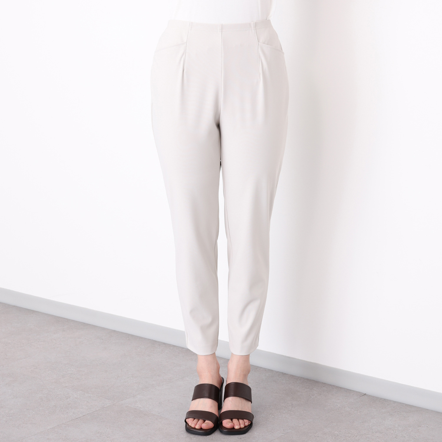 ピーツー 接触冷感・吸水速乾 多機能ストレッチ ゆったりすっきり アンクルパンツ ＜股下６４ｃｍ＞