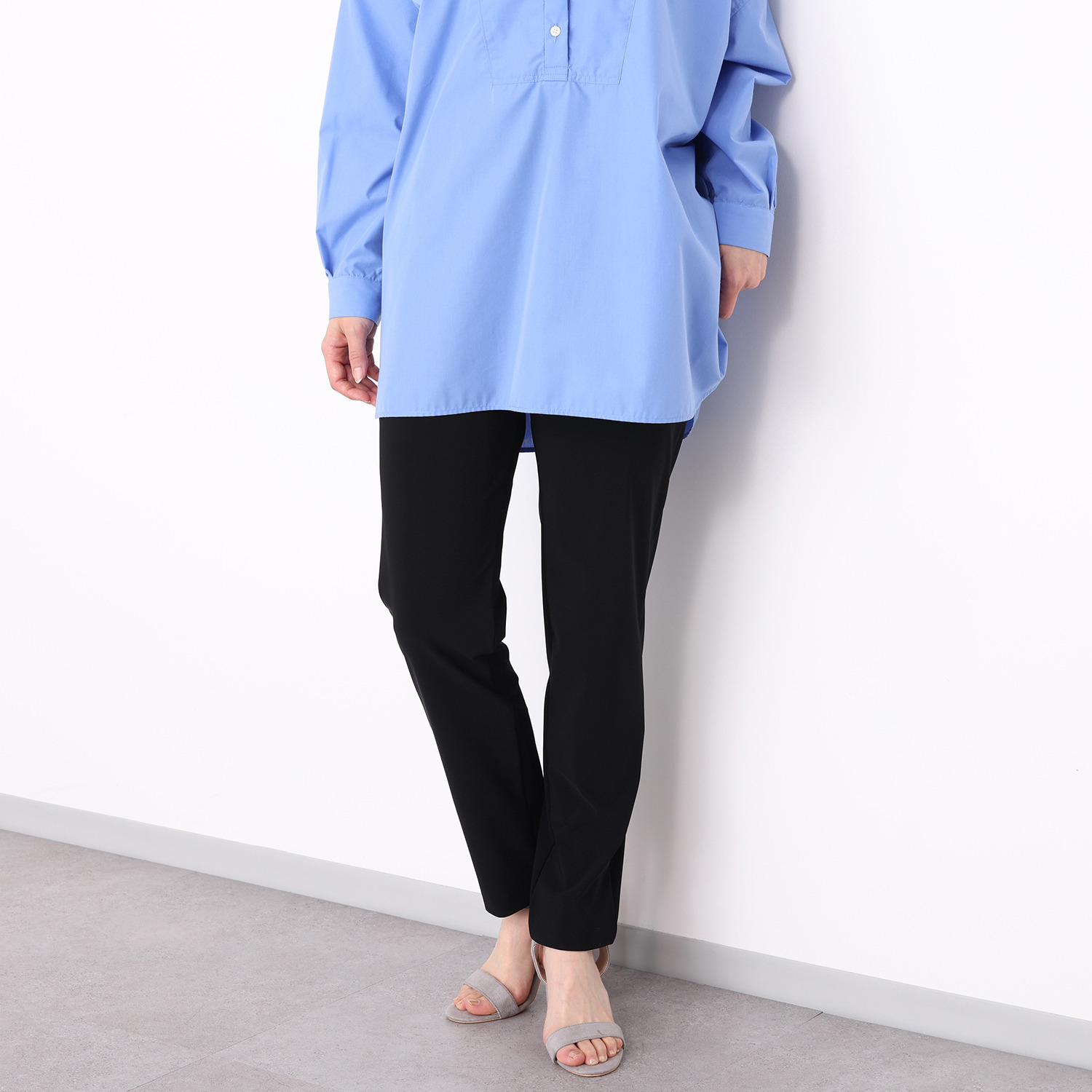 ピーツー 接触冷感・吸水速乾 多機能ストレッチ ゆったりすっきり アンクルパンツ ＜股下７２ｃｍ＞