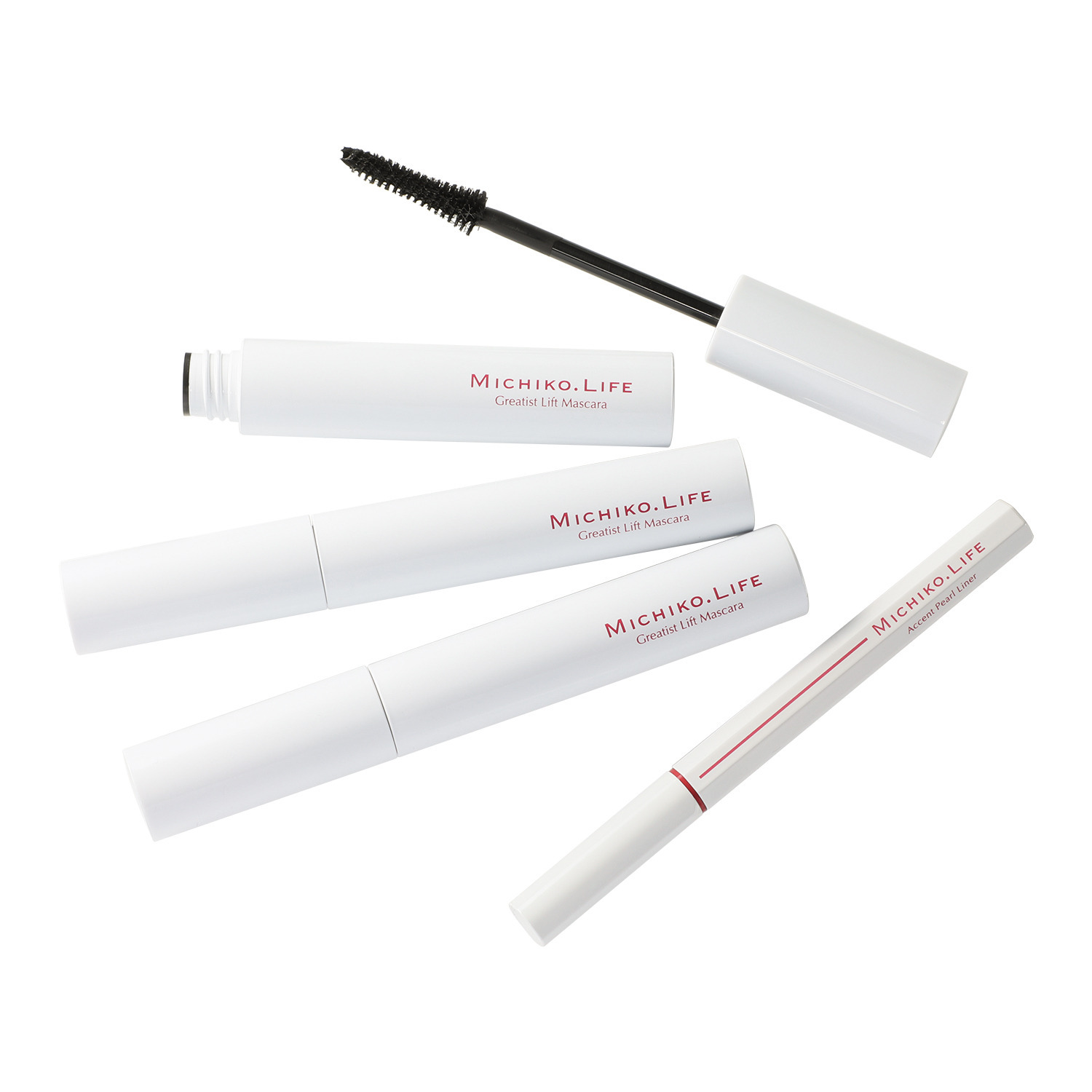 ミチコドットライフ グレイティスト リフトマスカラ ＜ブラック＞ ３本＆ アクセントパール ライナー