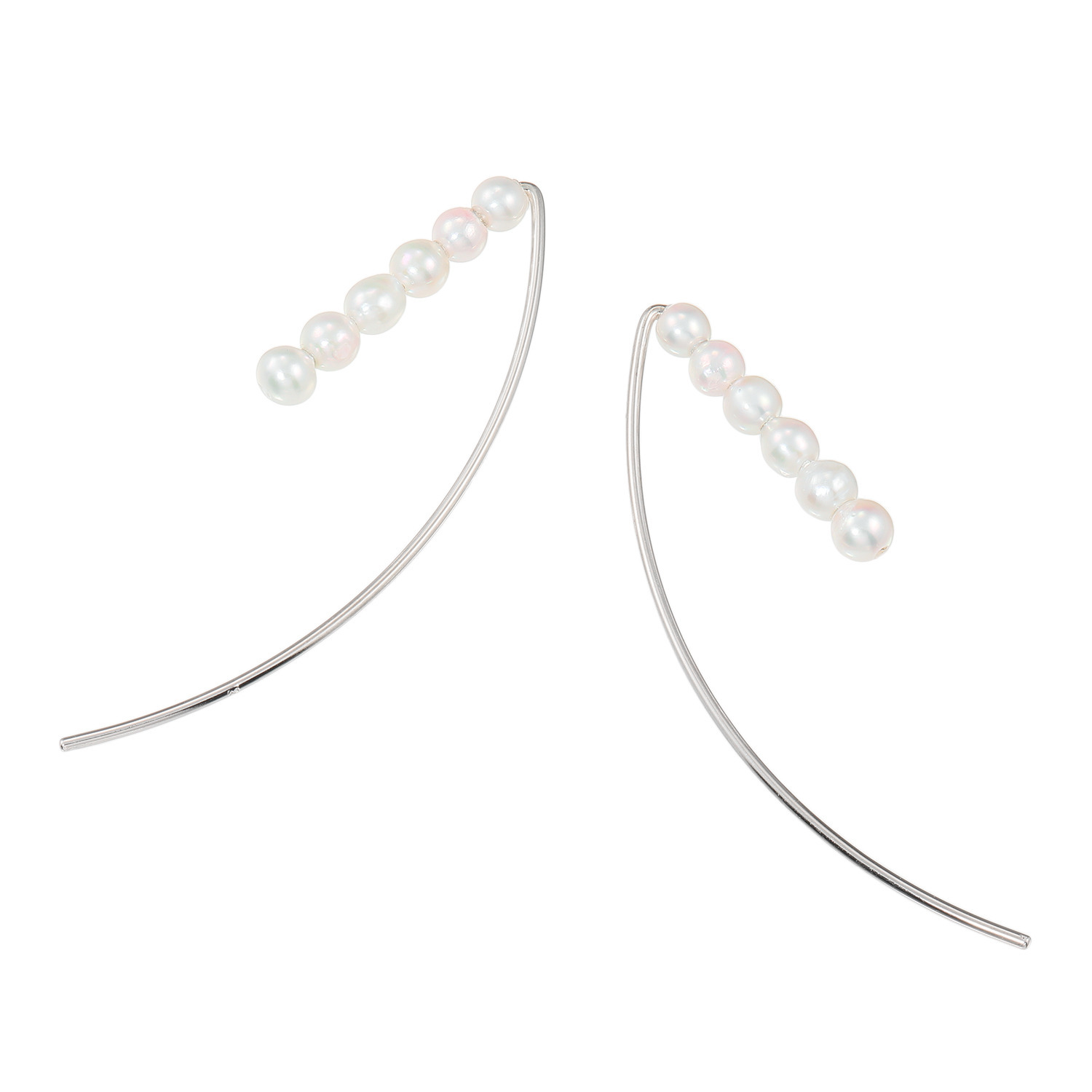 ブーレ シルバー 国産ベビーアコヤパール エレガントライン フックピアス