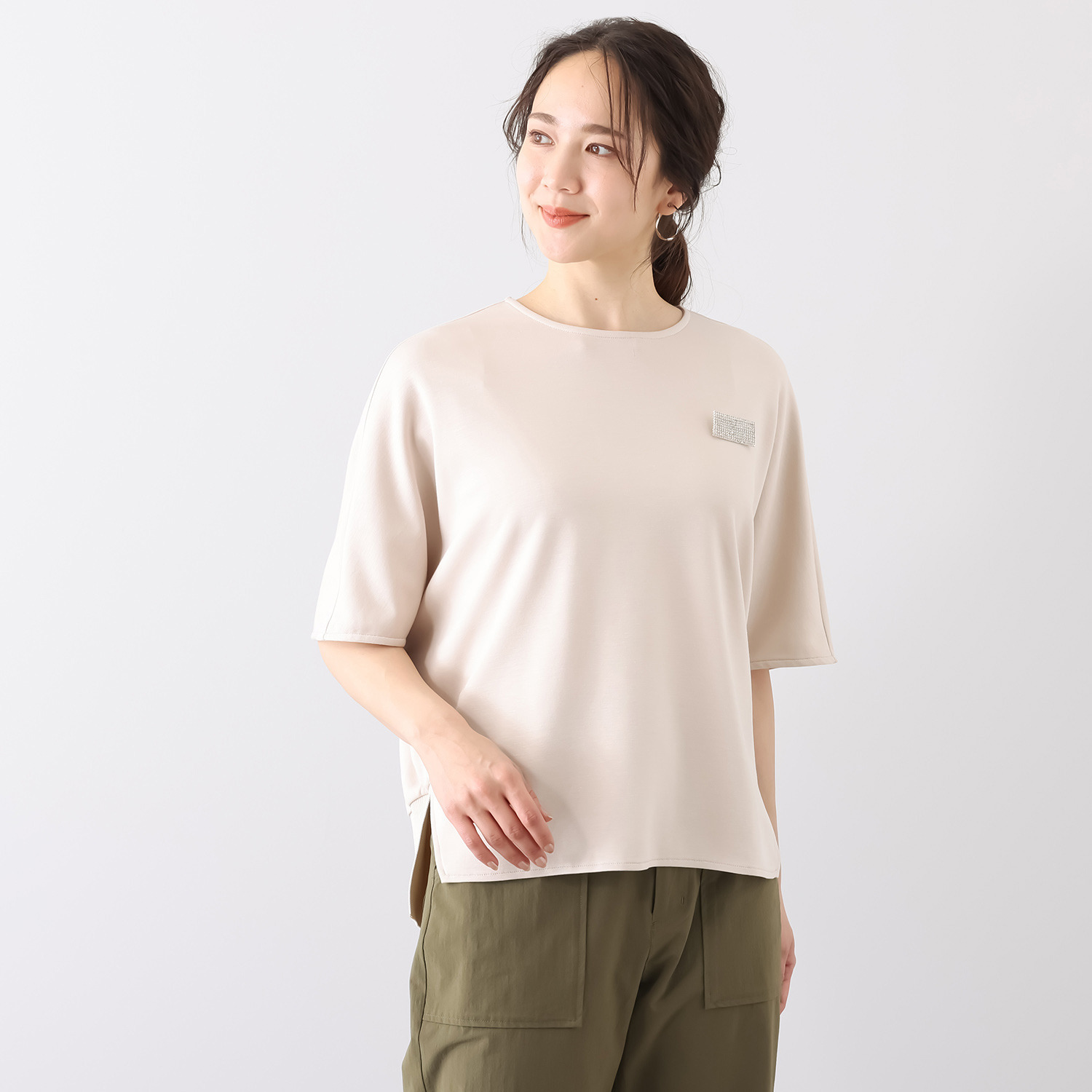 キリ　エ　キリ 後ろリブアクセント プルオーバー