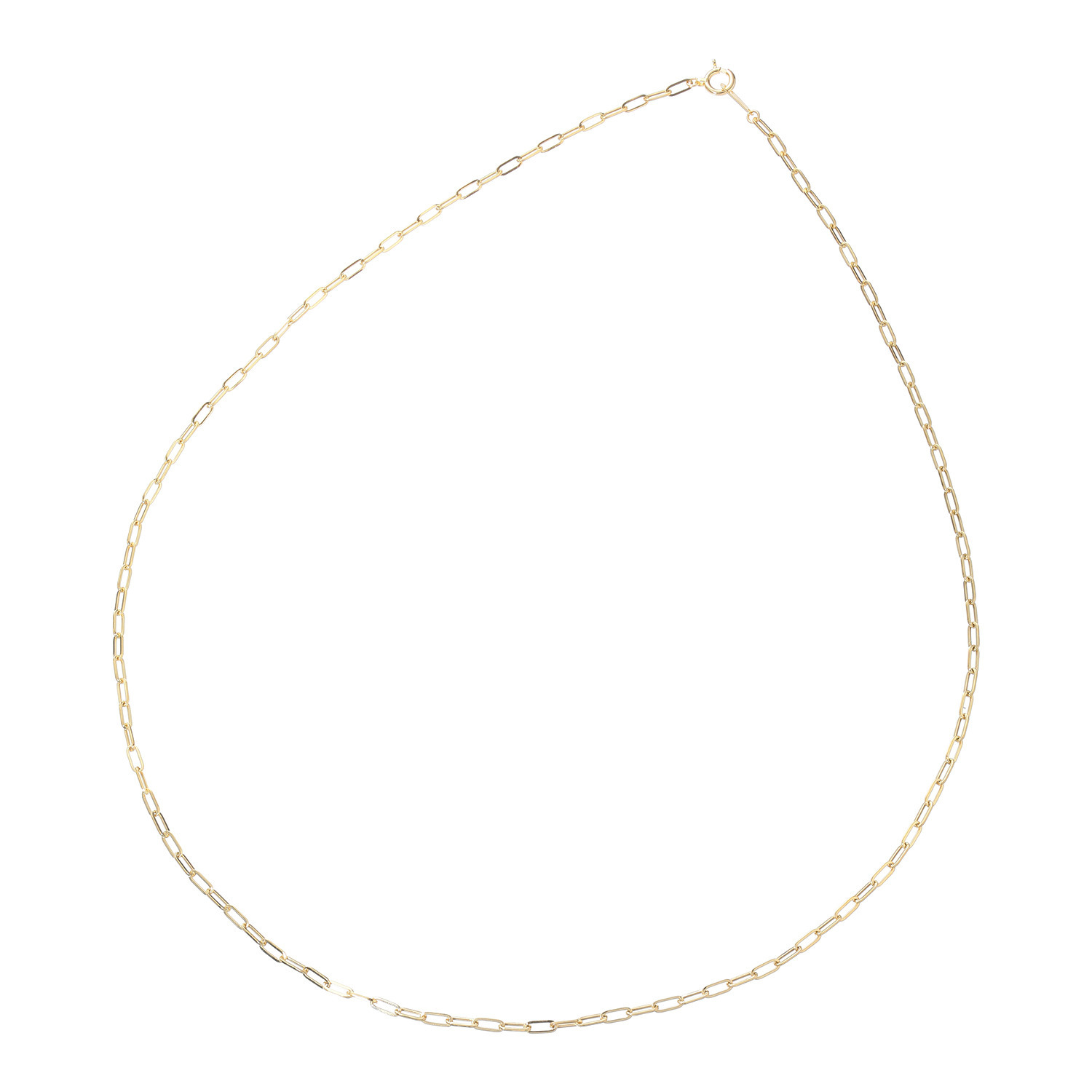 キノミノ １８Ｋ ペーパークリップチェーン ネックレス