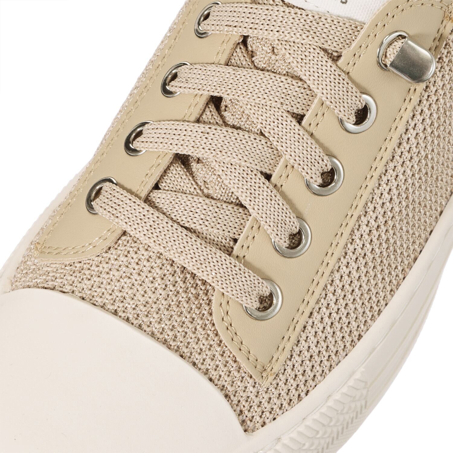 ヌーベルヴォーグ リュクスライン 牛革アクセント ニットスニーカー