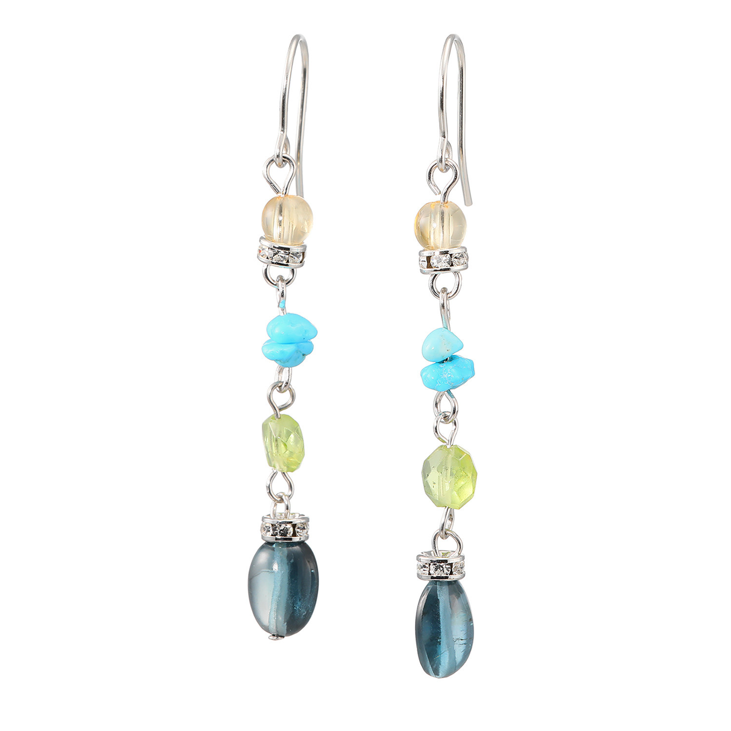 シマ・リリアーナ ジェムストーン ロング イヤリング／ピアス