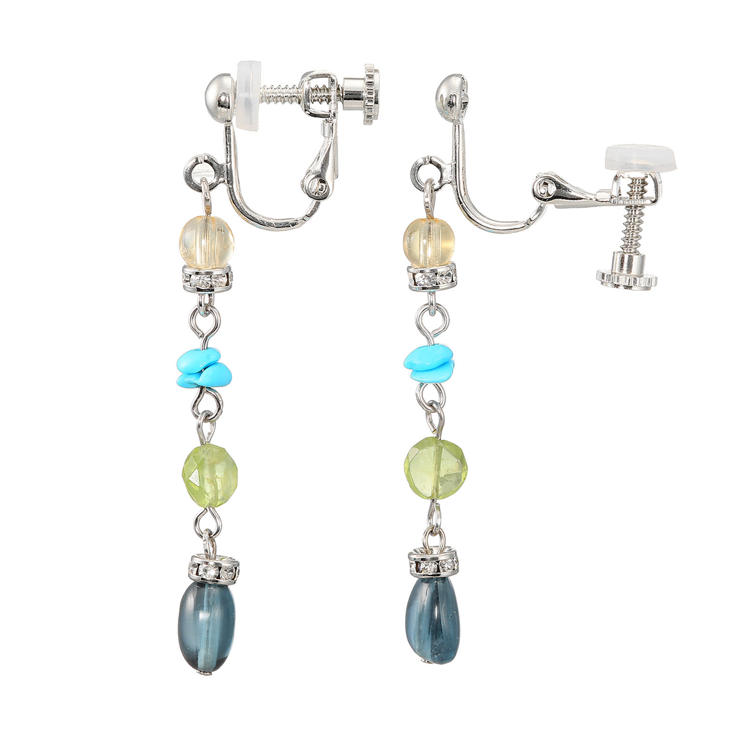 シマ・リリアーナ ジェムストーン ロング イヤリング／ピアス