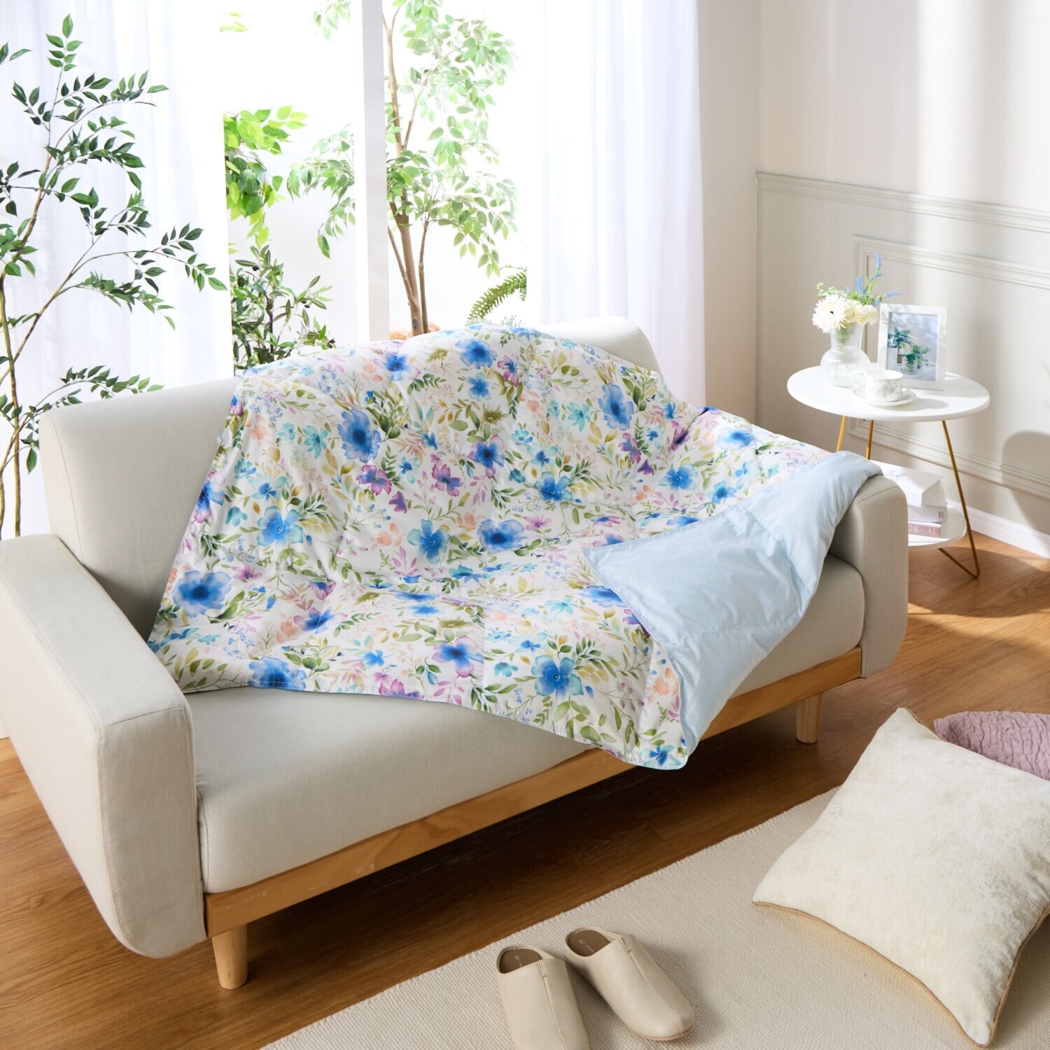 ｎｉｓｈｉｋａｗａ ポーランド産ダウン 防ダニ・抗菌・洗える ふわふわダウンケット ＜ハーフ＞