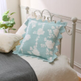 ラ・コトンメルル 綿が気持ちいい マスカットスカラップ キルトクッション