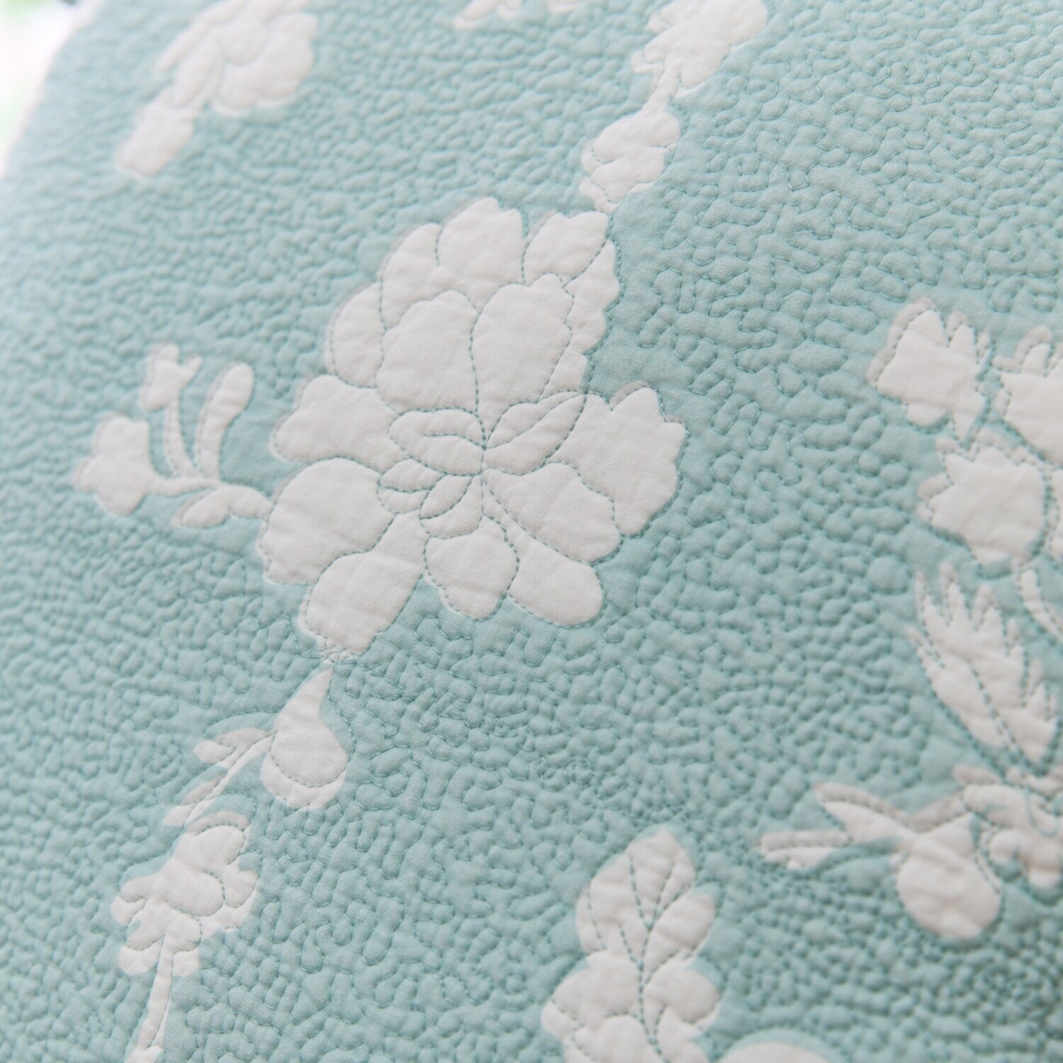 ラ・コトンメルル 綿が気持ちいい マスカットスカラップ キルトクッション