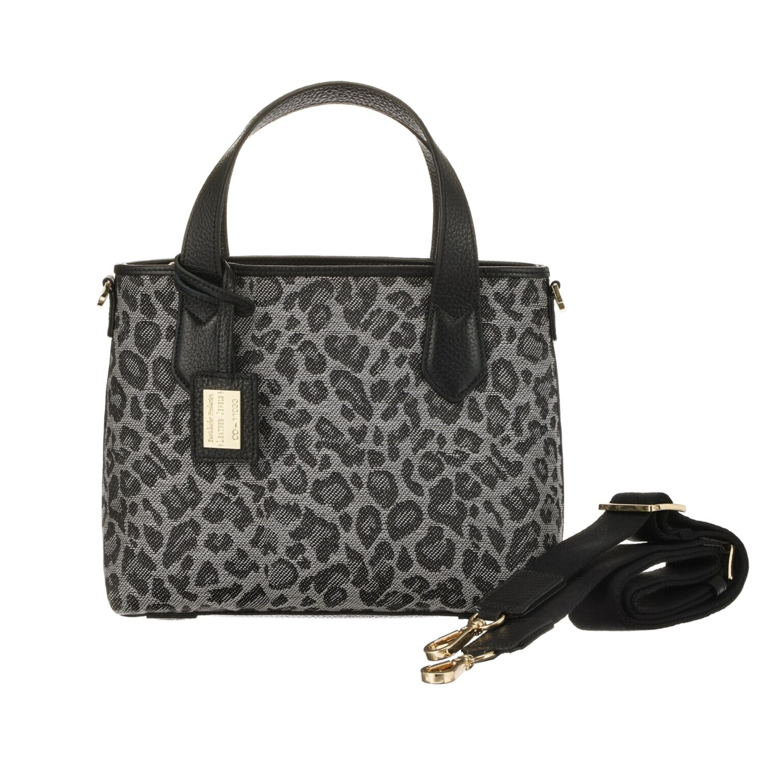 レザージュエルズ ギャレリア　ココリュクス ホースヘアブレイド レオパード ２ウェイ デイリートートバッグ