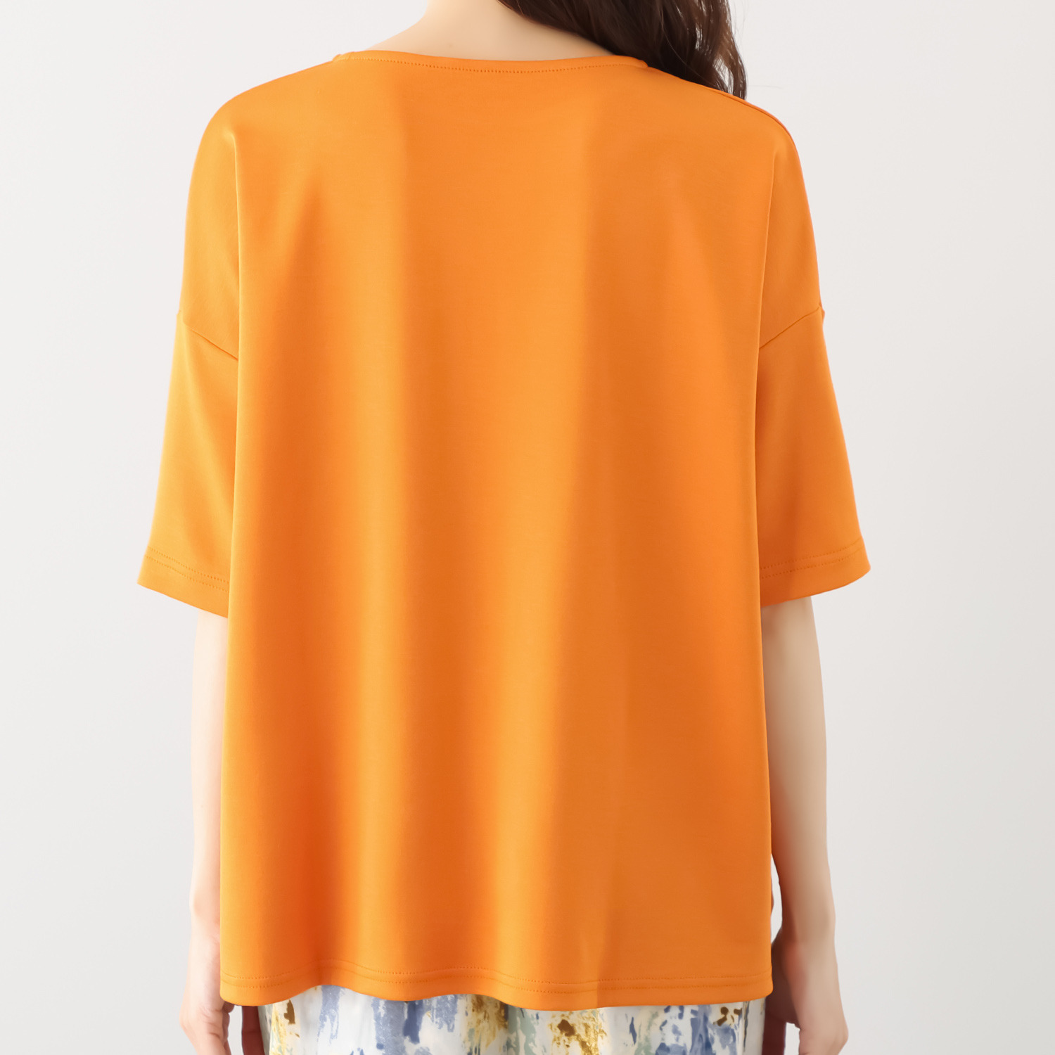 ココンライフ　ドゥ ＵＶカット サラッとモダール混 アシンメトリーヘム ビッグシルエットＴシャツ