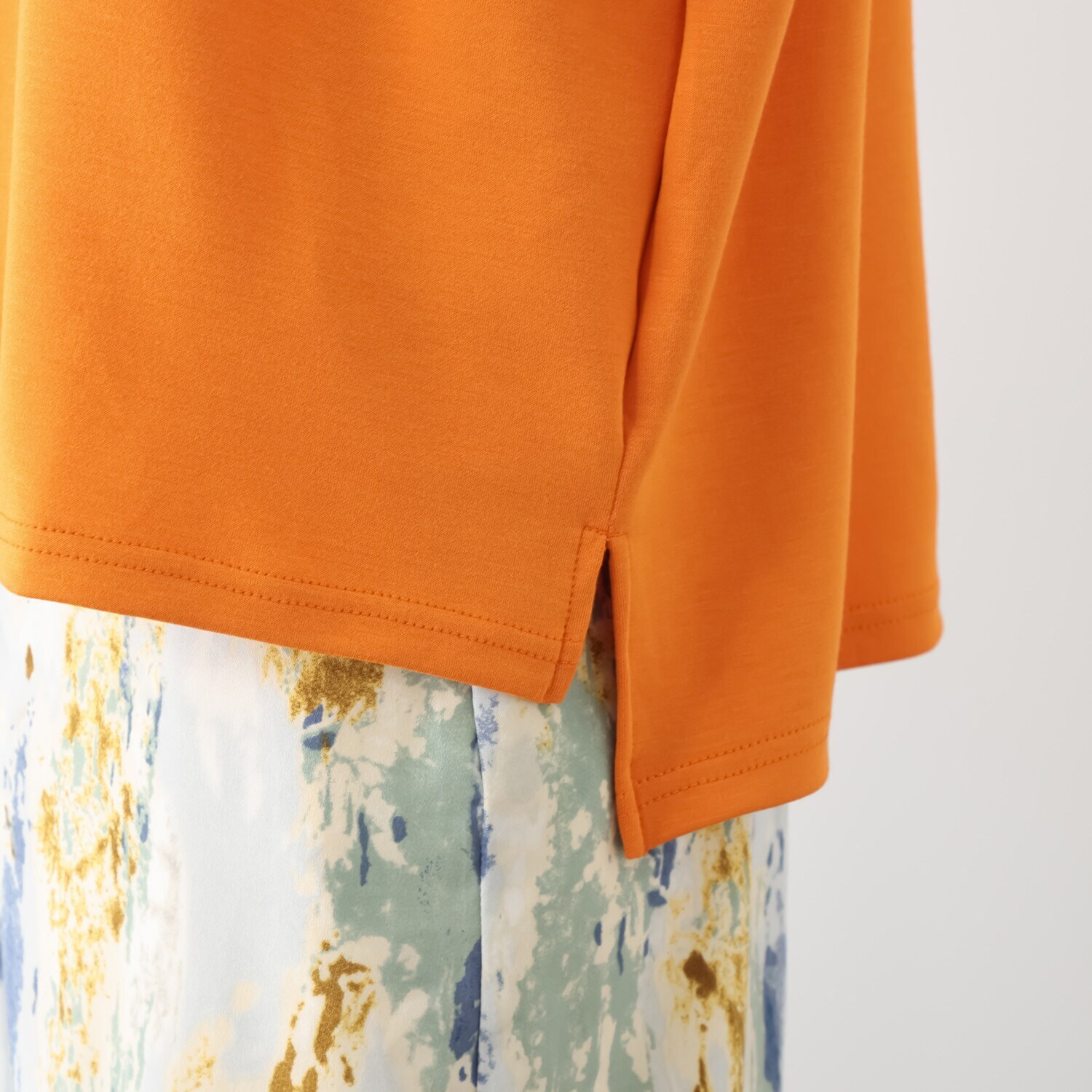 ココンライフ　ドゥ ＵＶカット サラッとモダール混 アシンメトリーヘム ビッグシルエットＴシャツ