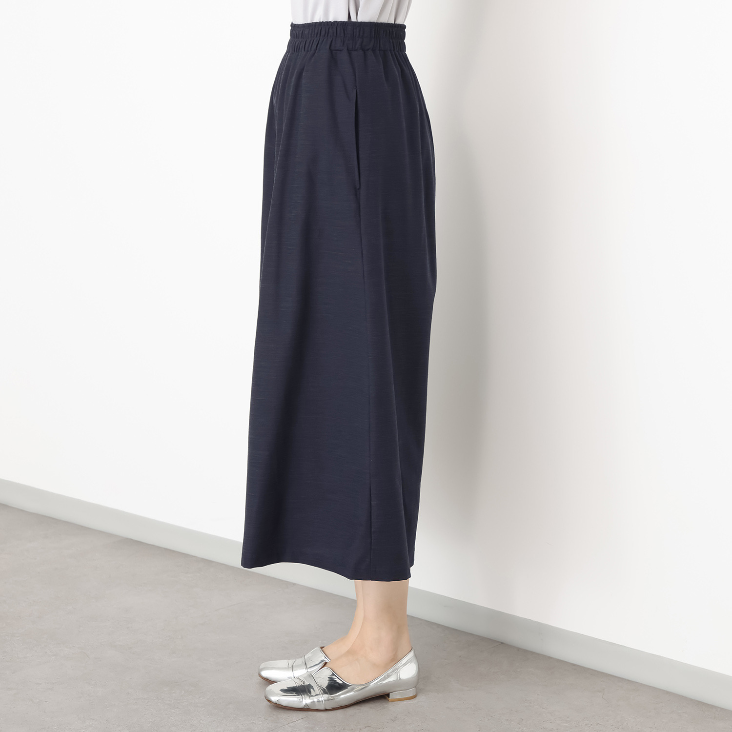 ココンライフ　ドゥ ＵＶカット・接触冷感・ 近赤外線カット ヘンプ混縦編 ウエスト総ゴム ワイドパンツ