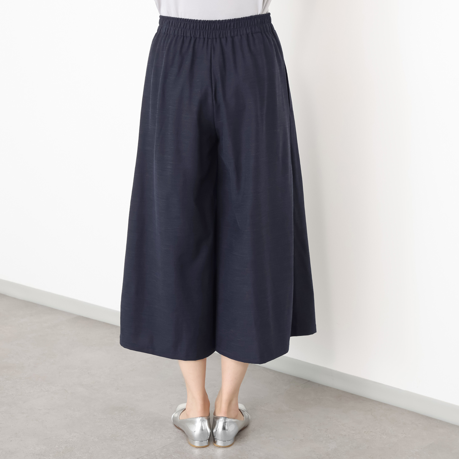 ココンライフ　ドゥ ＵＶカット・接触冷感・ 近赤外線カット ヘンプ混縦編 ウエスト総ゴム ワイドパンツ