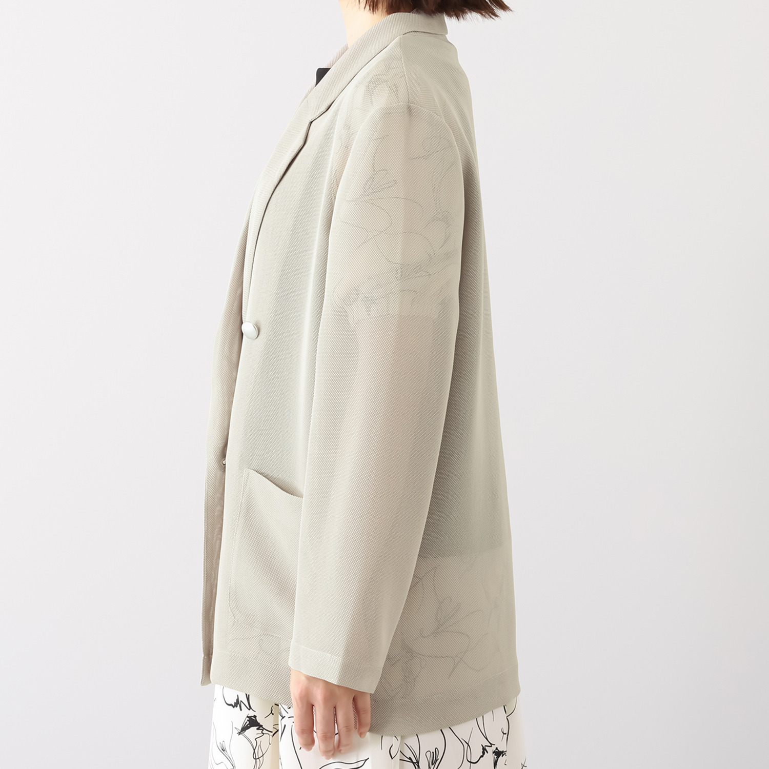 マチュート カーデ感覚で 軽やかに羽織れる メッシュジャケット