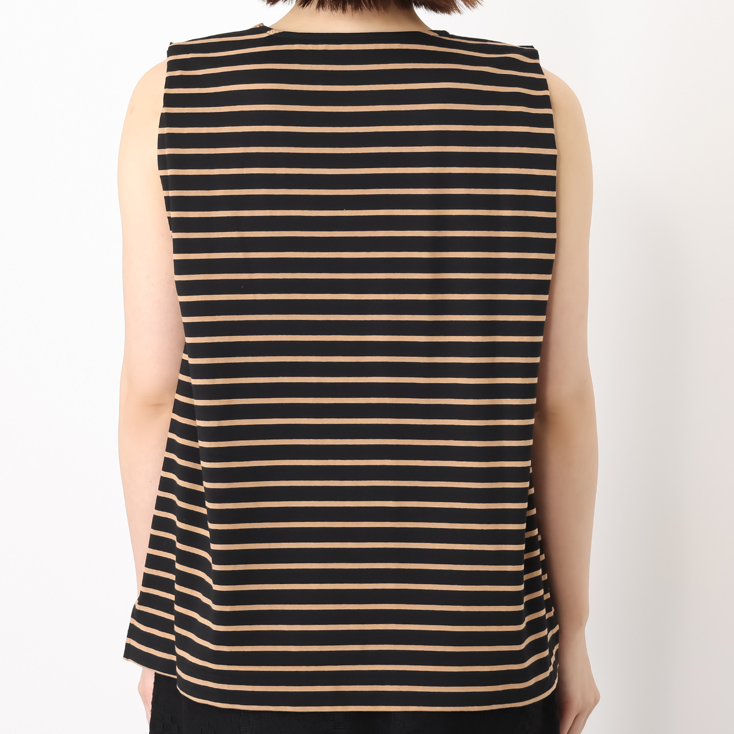 マチュート 着るだけで華やぐ ネックレスモティーフ付 美人カットソー ＜ボーダー柄＞