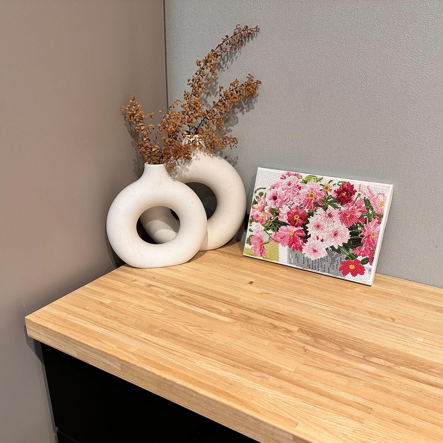 楽しみながら 頭の体操＆達成感を！ ダイヤモンドフィックス 煌めくキャンバスアート コレクション頒布会 “百花繚乱” ＜全４回＞