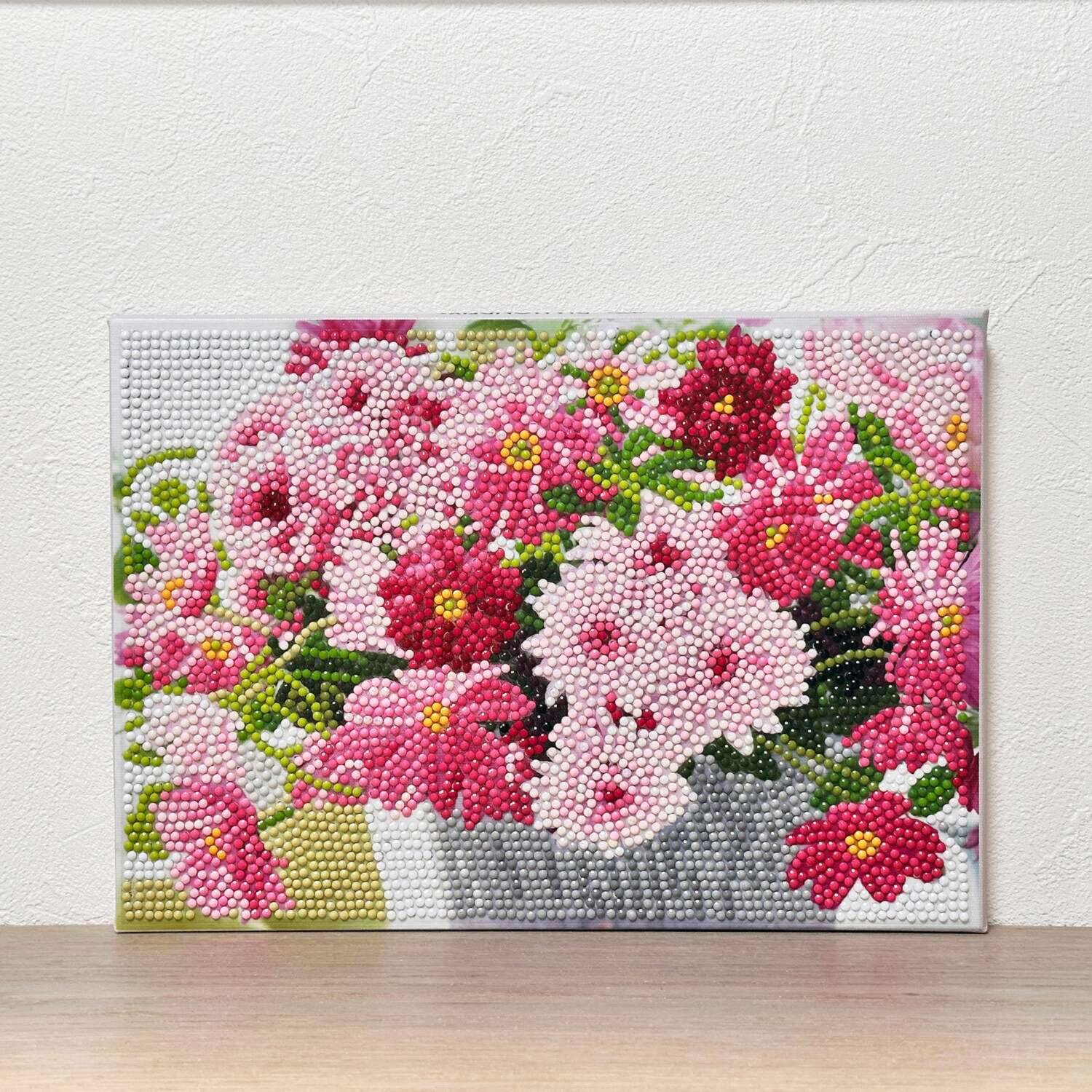 楽しみながら 頭の体操＆達成感を！ ダイヤモンドフィックス 煌めくキャンバスアート コレクション頒布会 “百花繚乱” ＜全４回＞