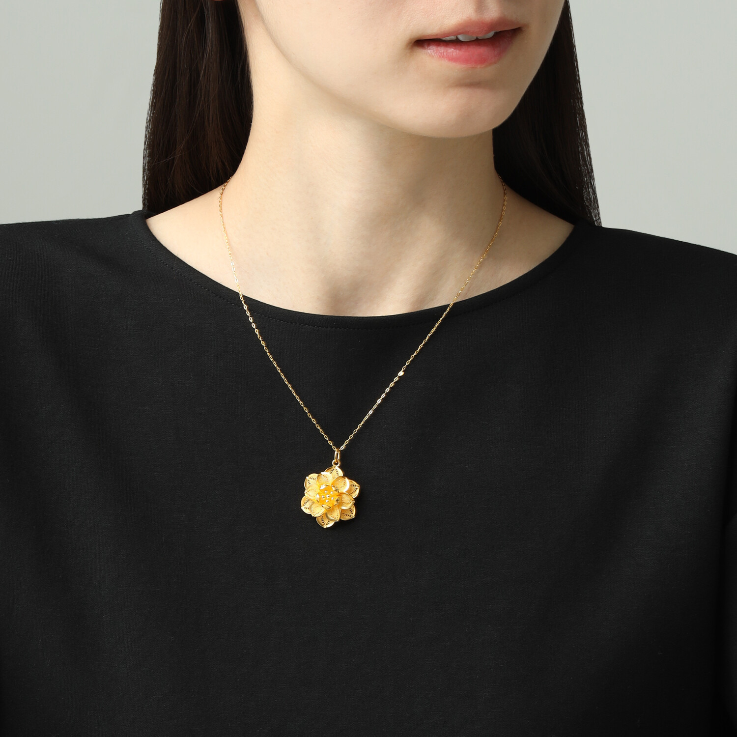 プリメンタ 純金 スタニングフラワー ペンダントトップ