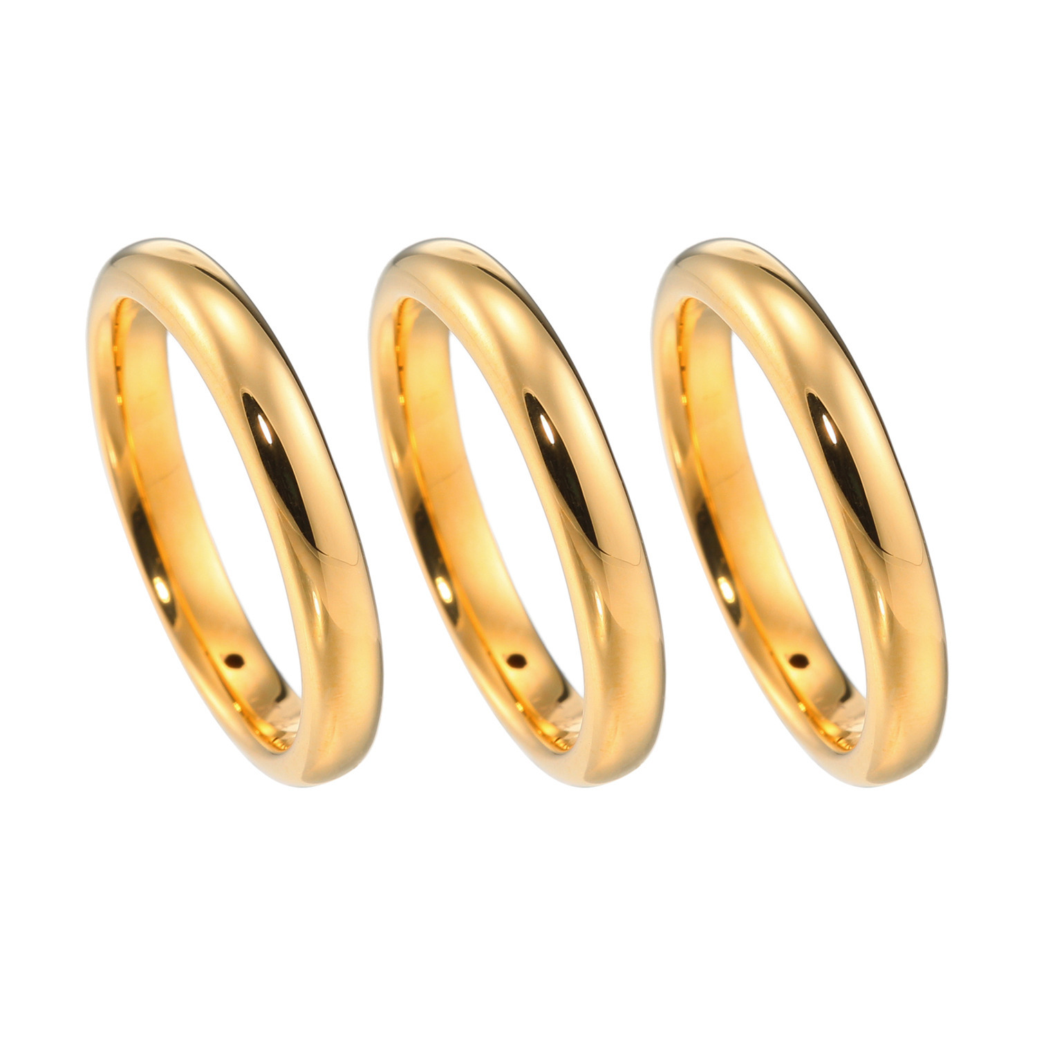 プリメンタ 純金 ストレート プレーンリング ３本セット