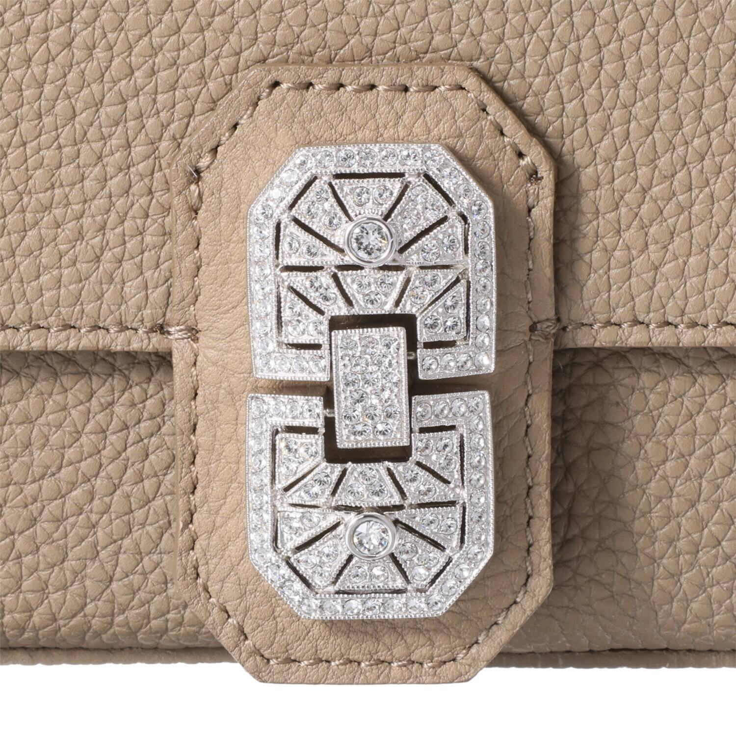 エーディーエムジェイ スパニッシュレザー アールデコモティーフ ２ウェイミニバッグ ＜スリムウォレット付＞