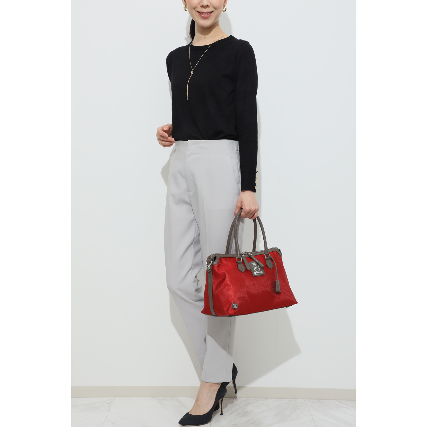 エーディーエムジェイ はっ水 ナイロンリュクス ボストンバッグ ＜３２ｃｍ＞