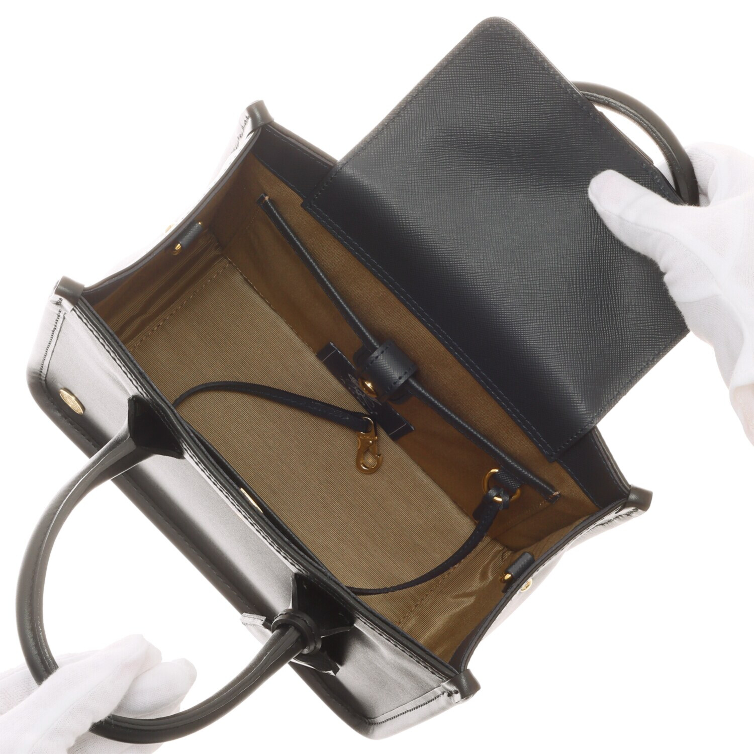 エーディーエムジェイ イタリアンカーフレザー ２ウェイトートバッグ