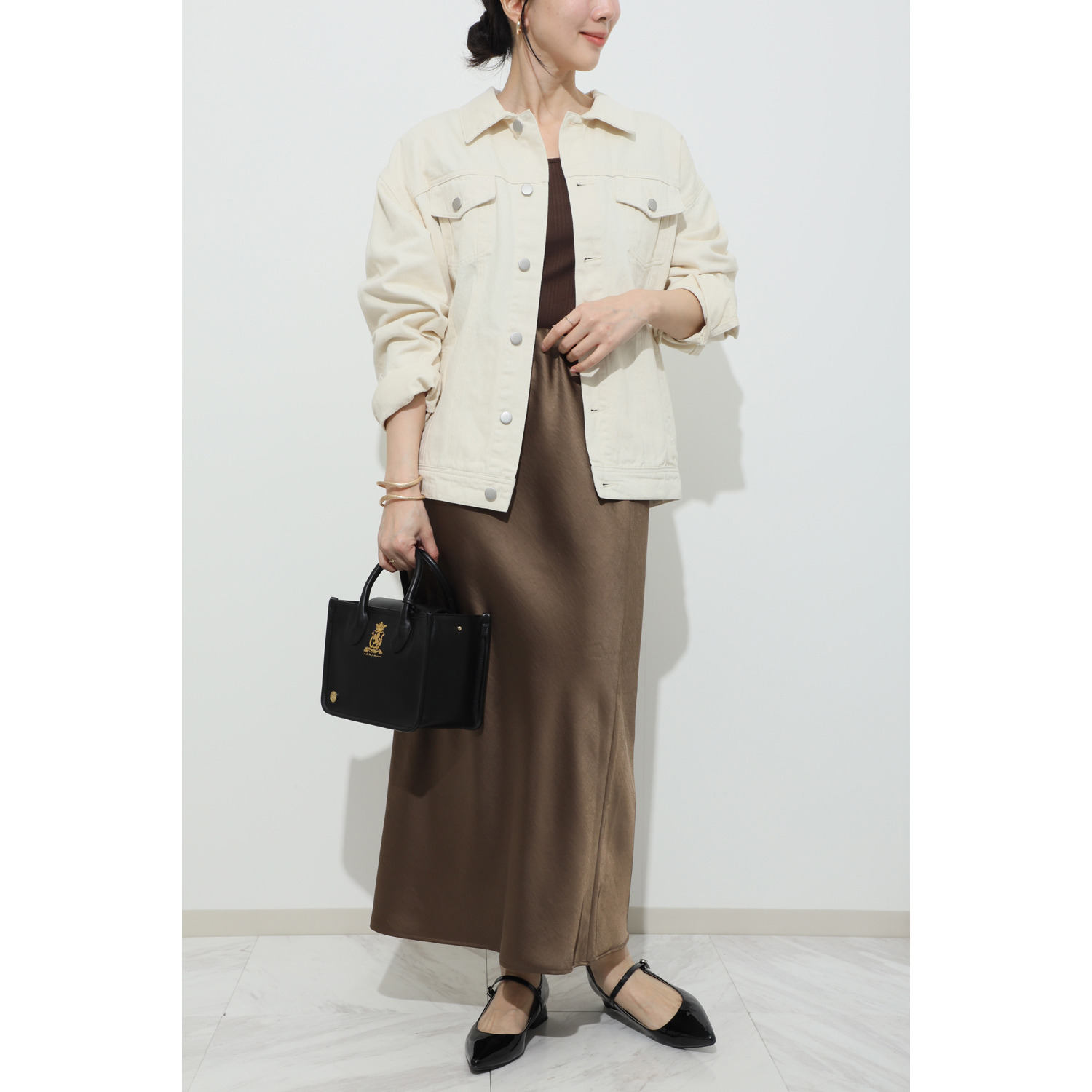 エーディーエムジェイ イタリアンカーフレザー ２ウェイトートバッグ