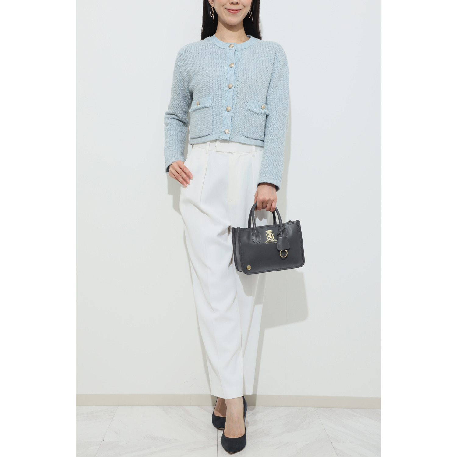 エーディーエムジェイ イタリアンカーフレザー ２ウェイトートバッグ