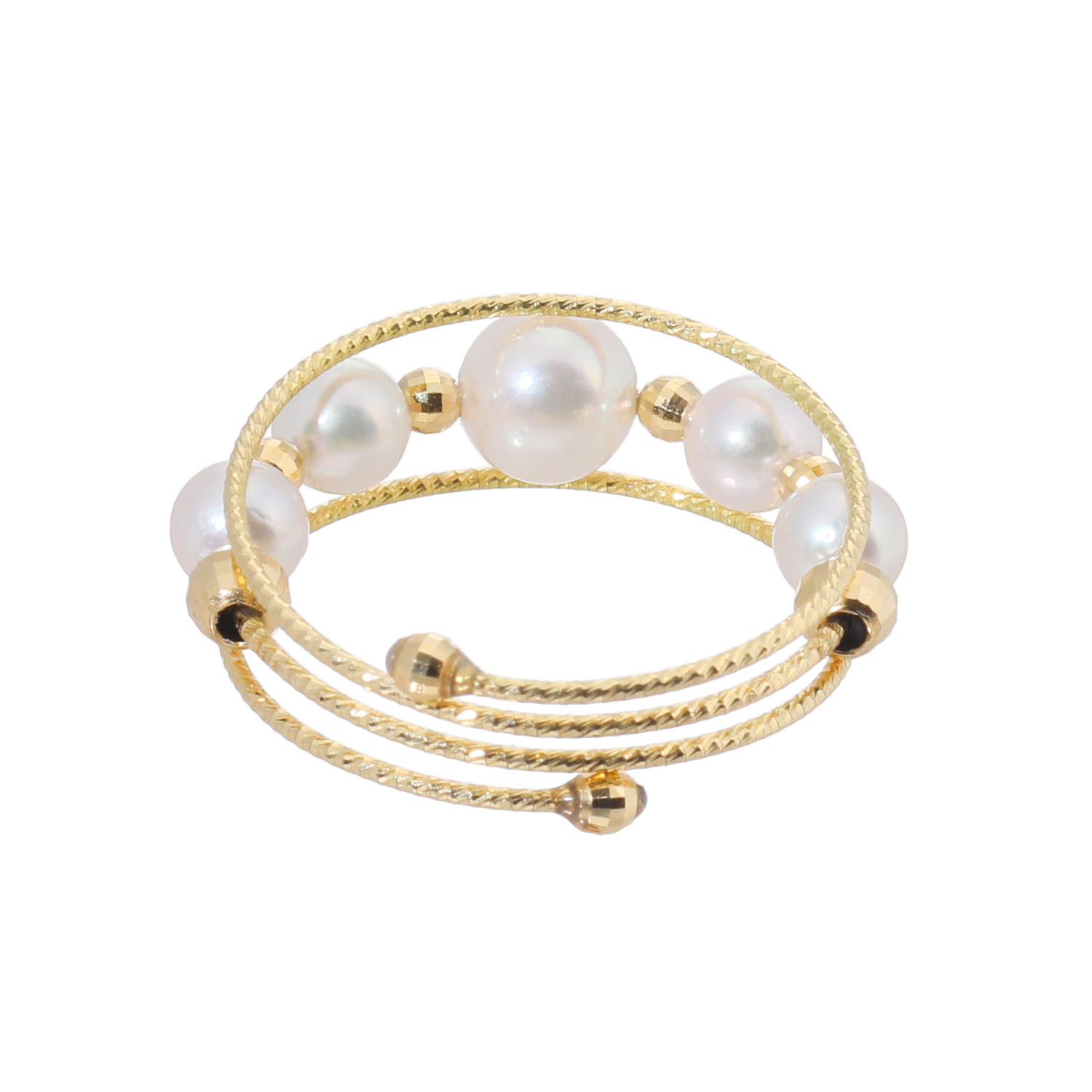 宇和海パール １８Ｋ 宇和海産越物＆国産 ベビーアコヤパール 形状記憶リング