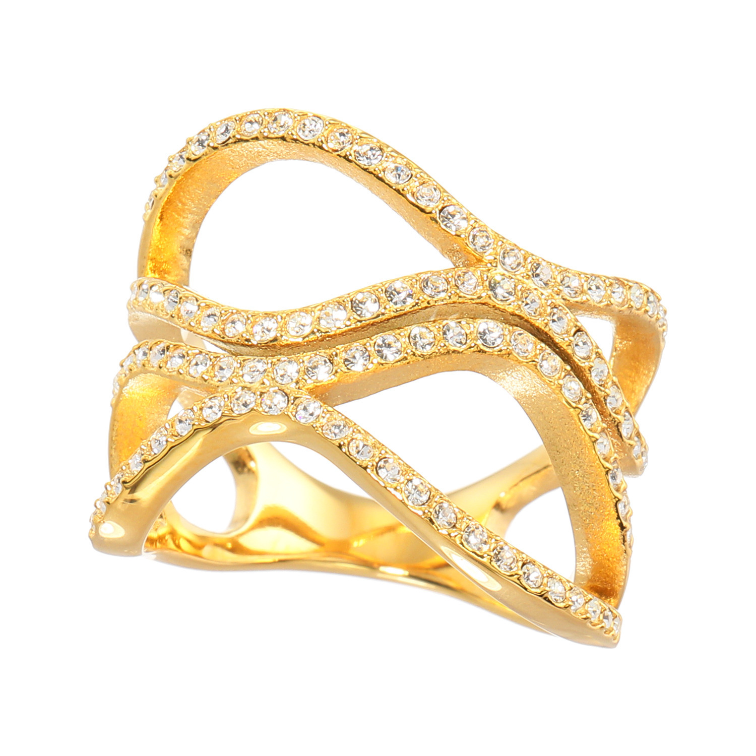 アビステ ウォッチ＆アクセサリーズ ステンレス ウェーブデザインリング