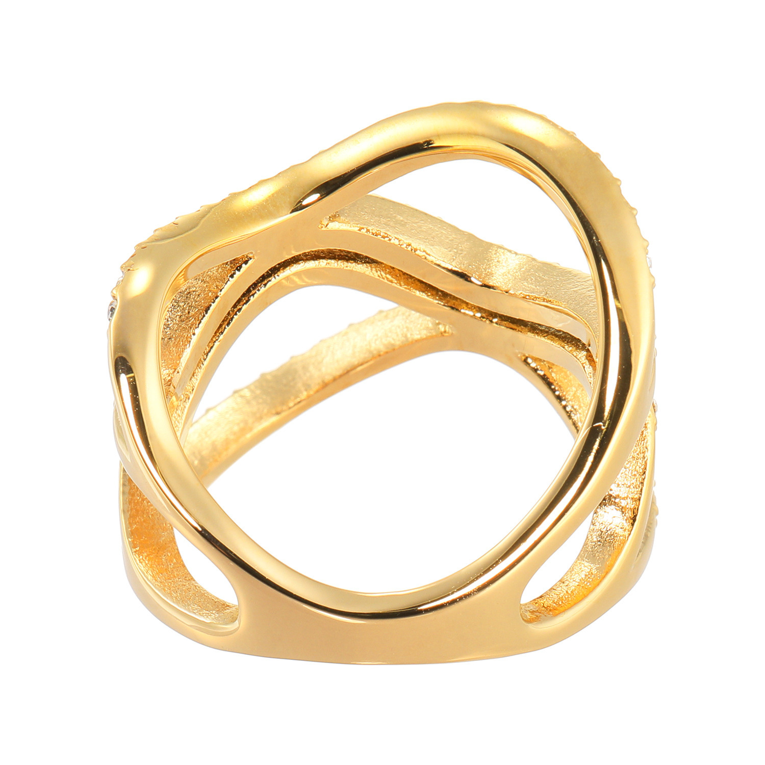 アビステ ウォッチ＆アクセサリーズ ステンレス ウェーブデザインリング