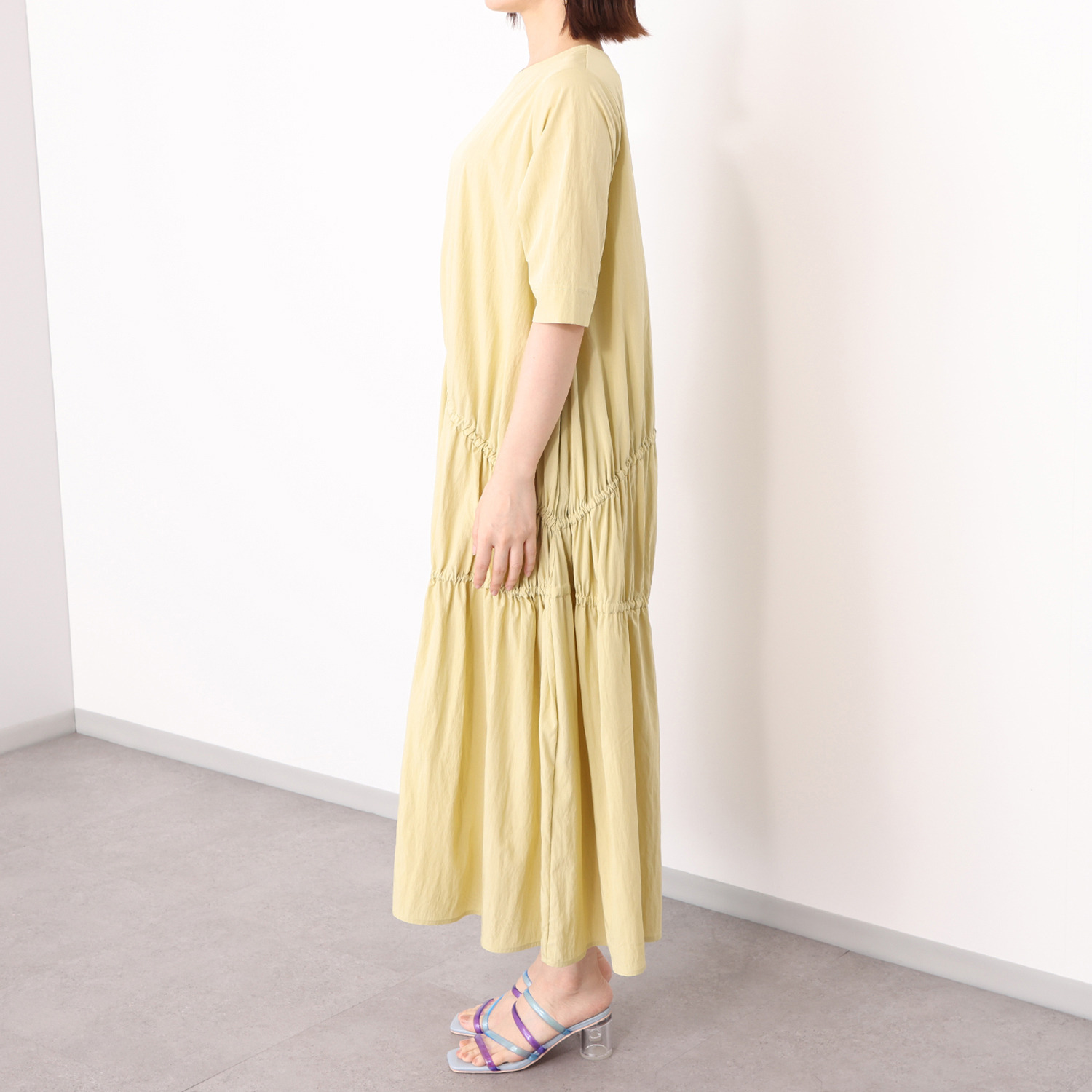 フーア フレキシブルギャザー ロングワンピース
