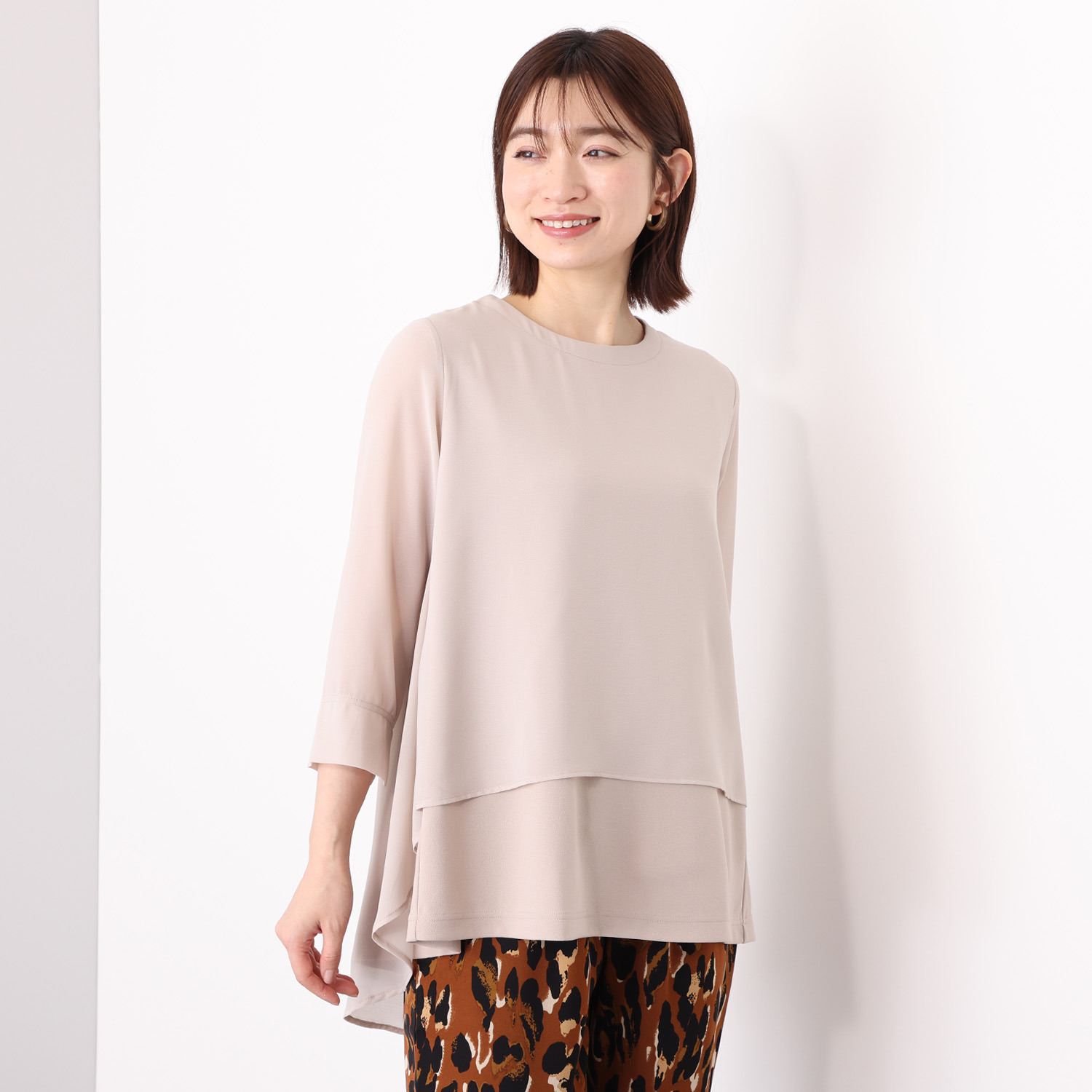 フーア シアーレイヤード フレアーライン プルオーバー