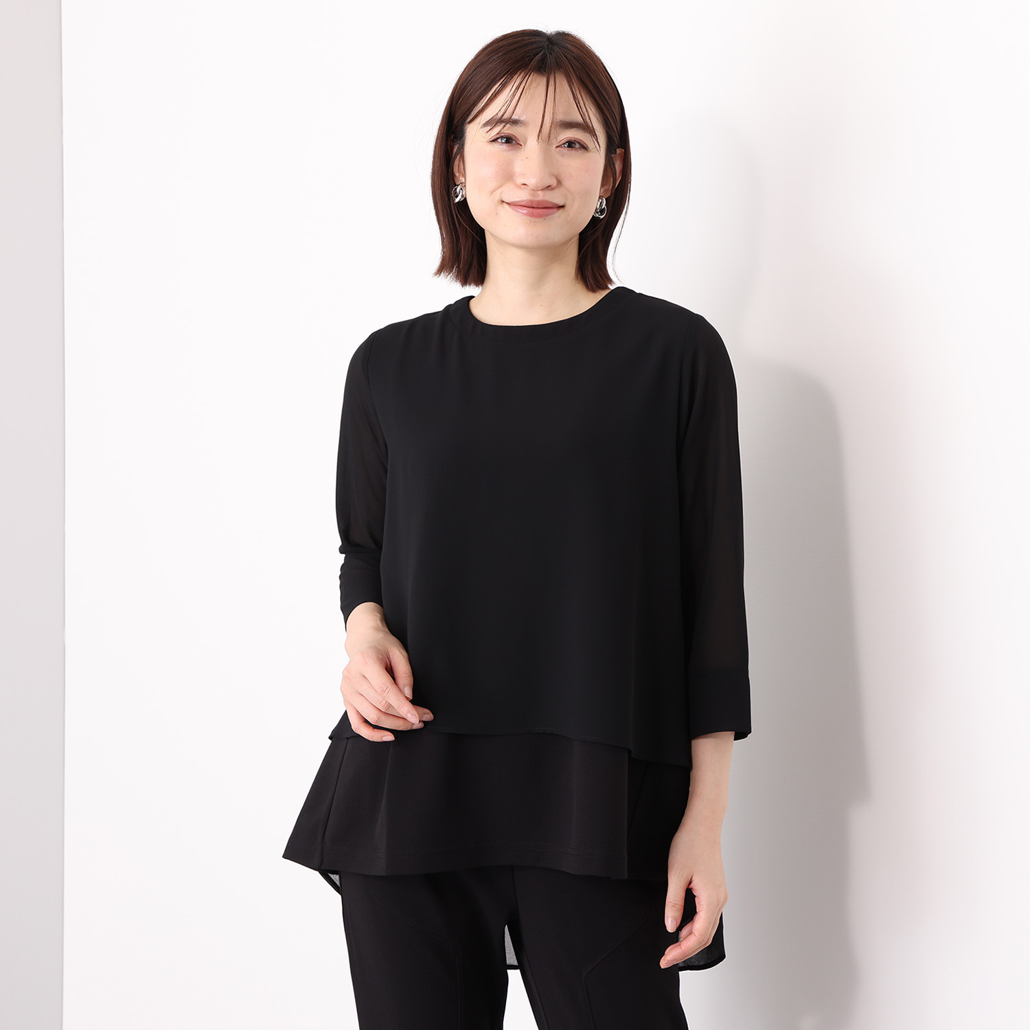 フーア シアーレイヤード フレアーライン プルオーバー