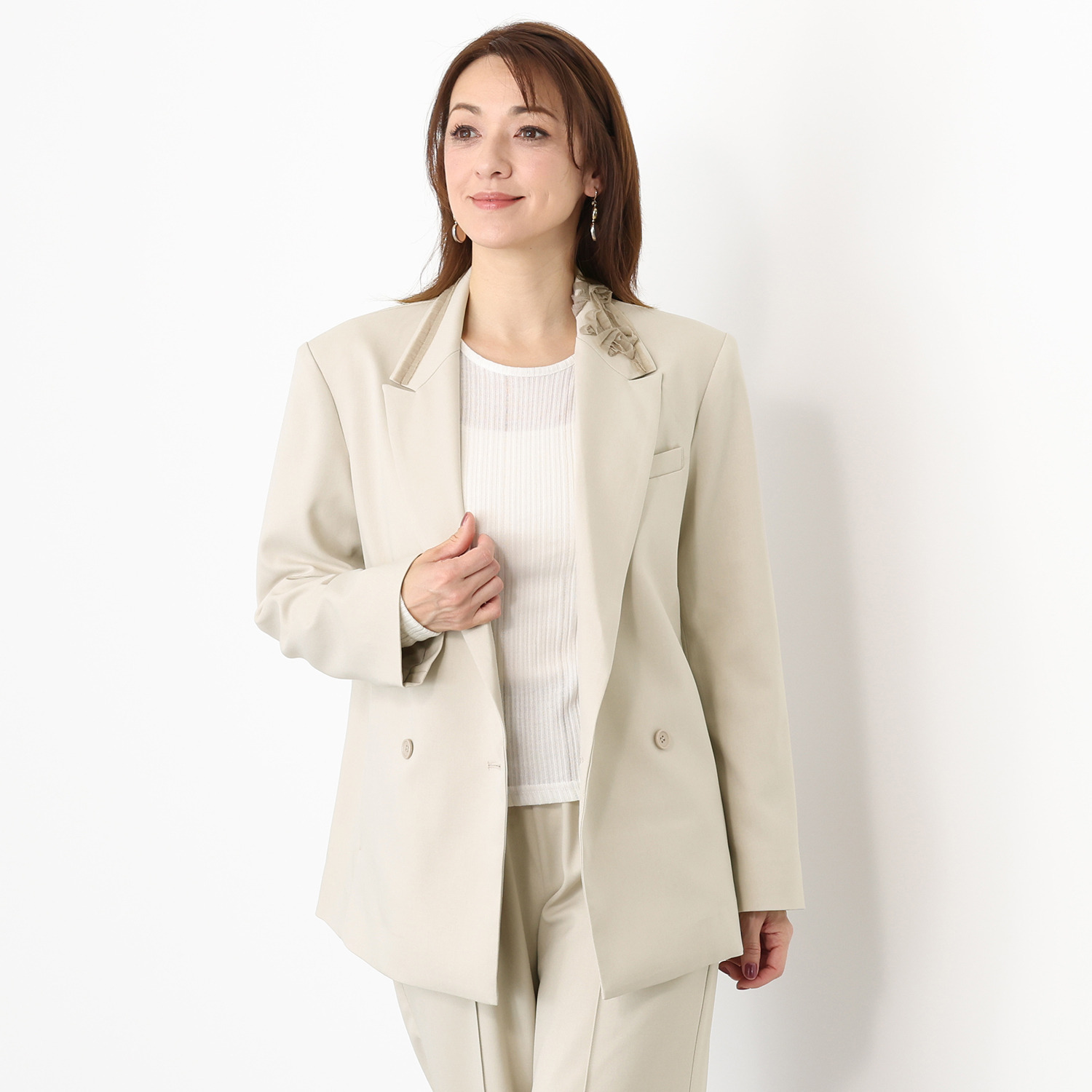 カオル　ヨネヤマ　＆　Ｋ リボン刺しゅうアクセント ジャケット