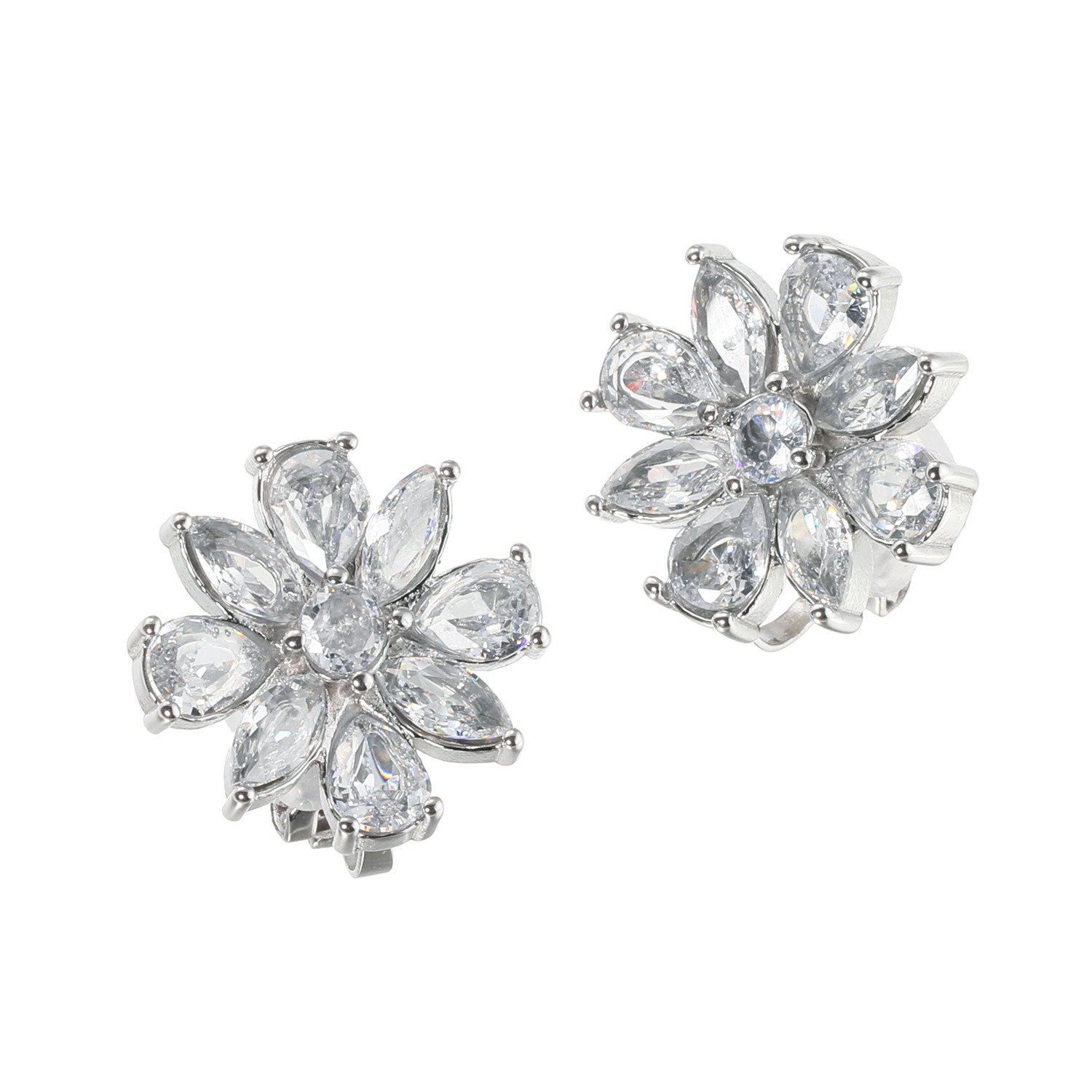 キラキラギフト バイ　アビステ ステンレス ビジュウ フラワーモティーフ イヤリング／ピアス